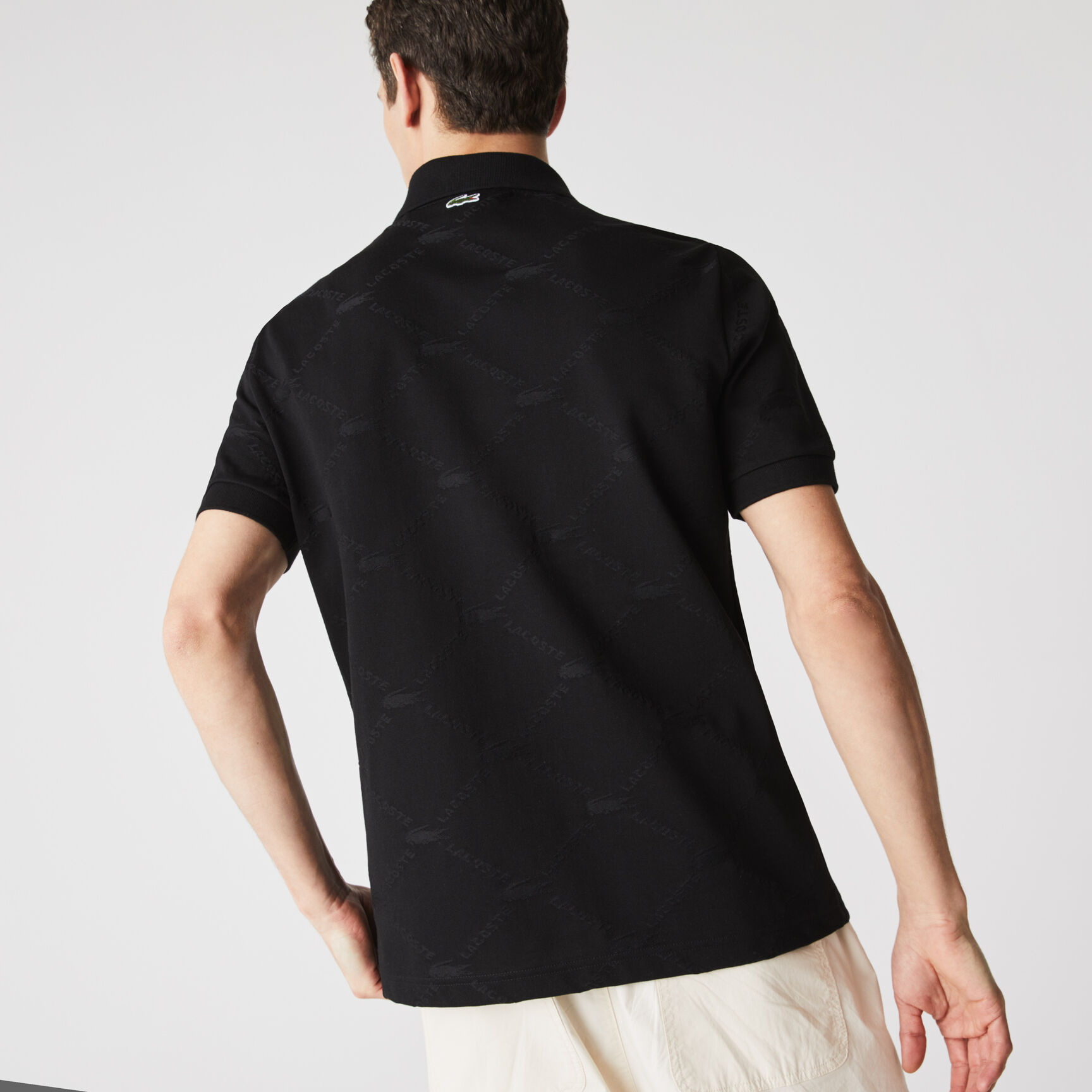 قميص بولو بأنماط مونوغرام وقصة اعتيادية مجموعة Lacoste LIVE للرجال قميص بولو بأنماط مونوغرام وقصة اعتيادية مجموعة Lacoste LIVE للرجال