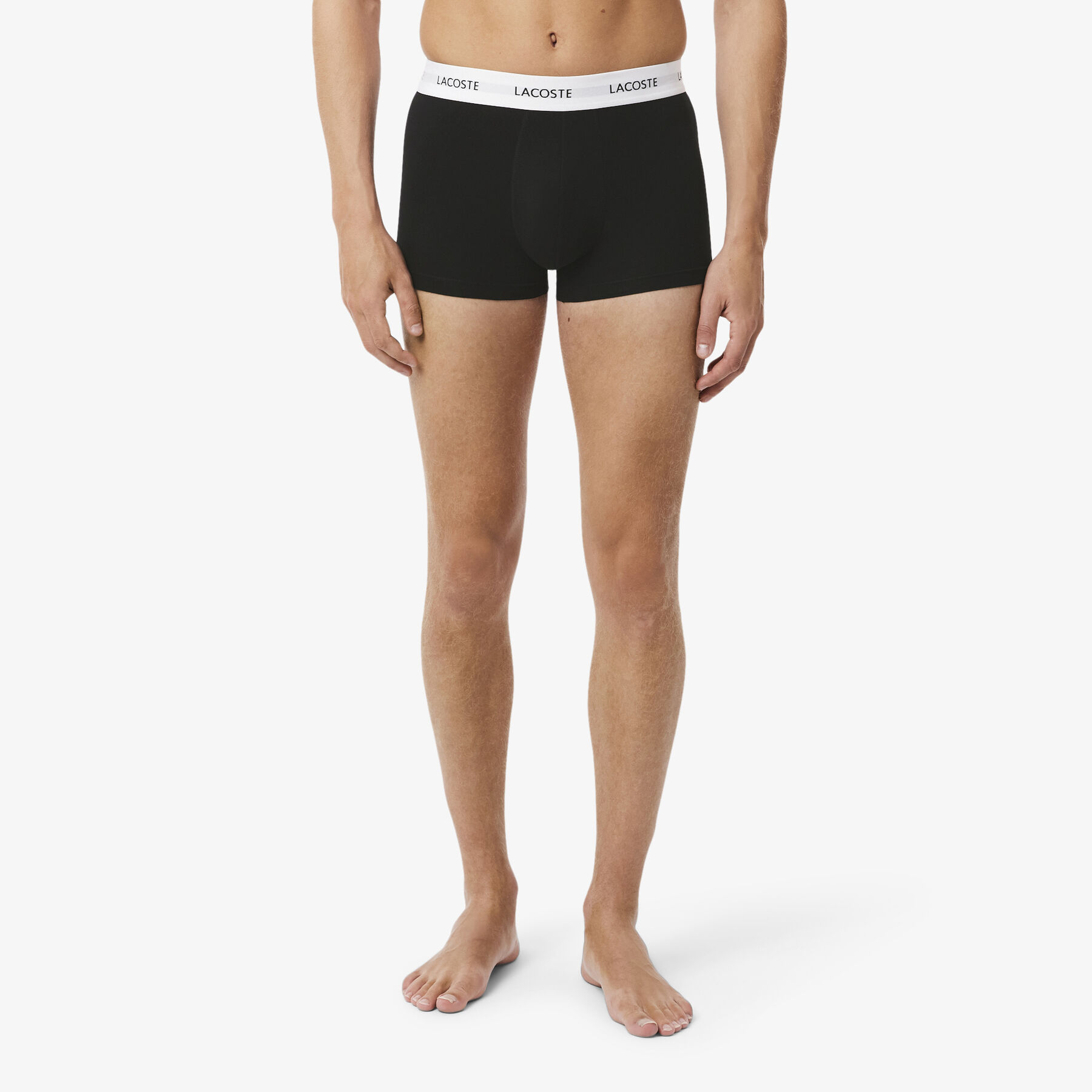 lacoste 3 pack stretch cotton trunks