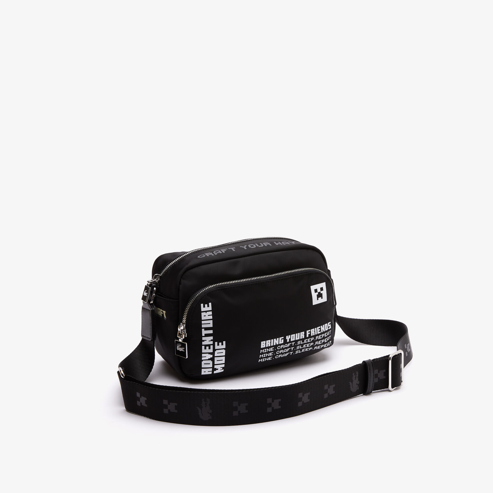 حقيبة كتف نايلون مطبوعة للجنسين مجموعة Lacoste x Minecraft حقيبة كتف نايلون مطبوعة للجنسين مجموعة Lacoste x Minecraft