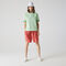 lacoste women s crew neck striped accents honeycomb cotton t shirt
