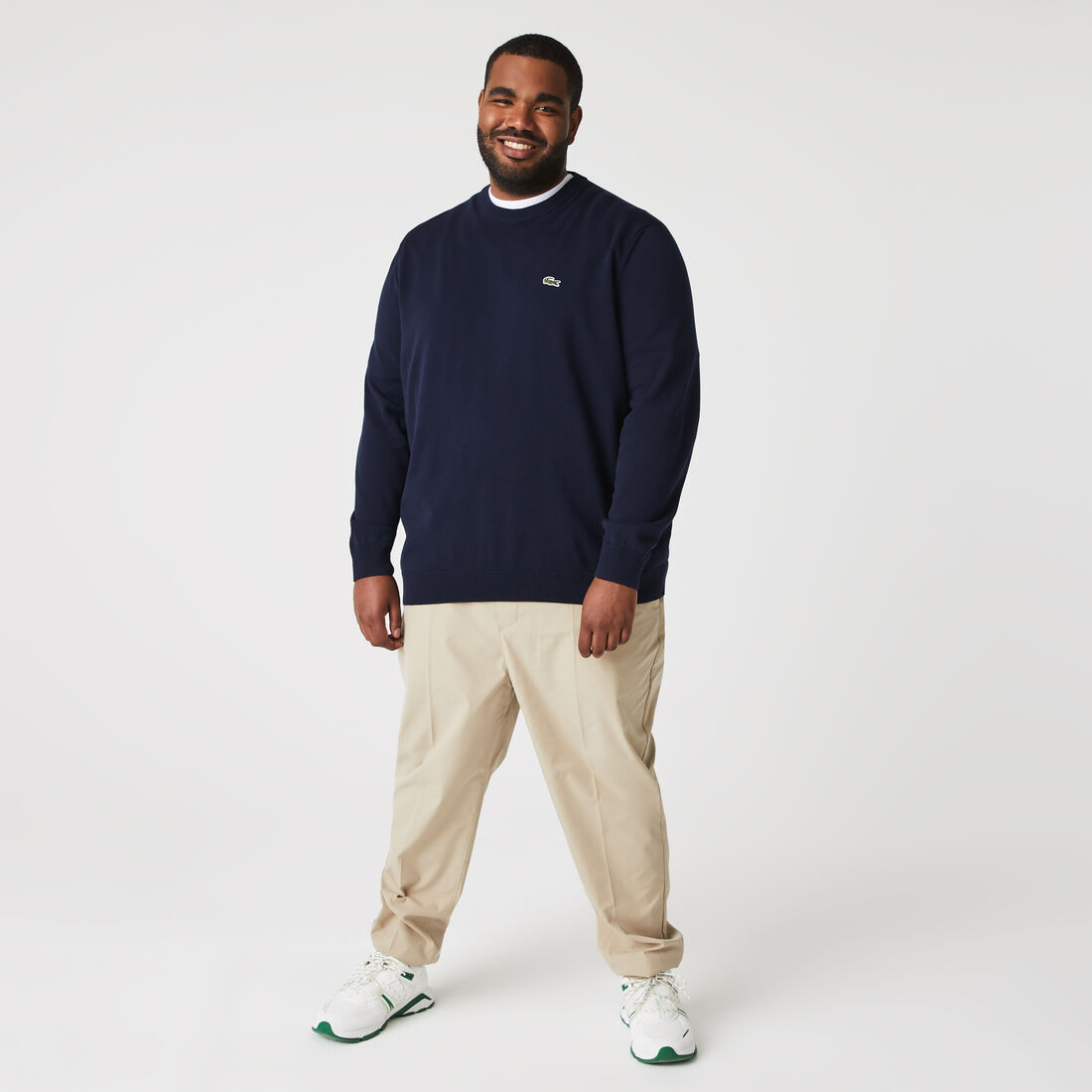 سترة قطنية أحادية اللون بياقة دائرية Monochrome Cotton Crew Neck Sweater - AH1985-00-166