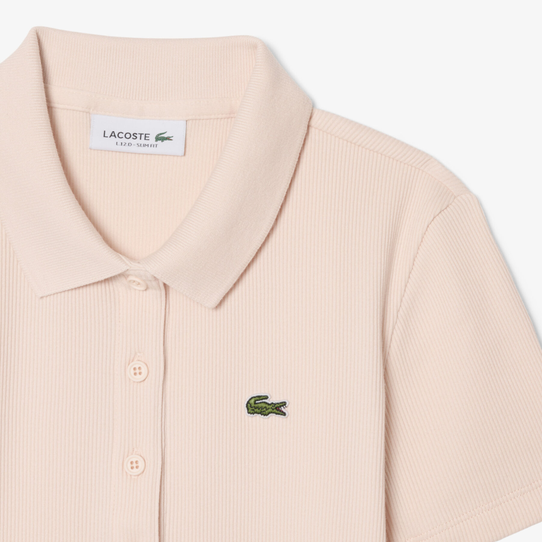 lacoste slim fit l 12 d ribbed cotton polo shirt