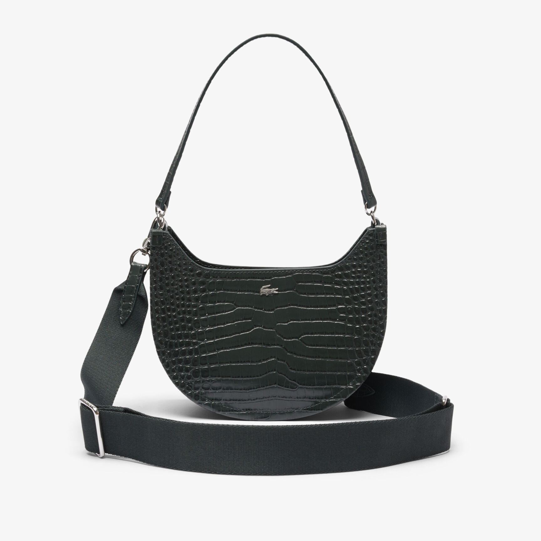 Small Chantaco Embossed Leather Half Moon Bag - NF4980KL-B43