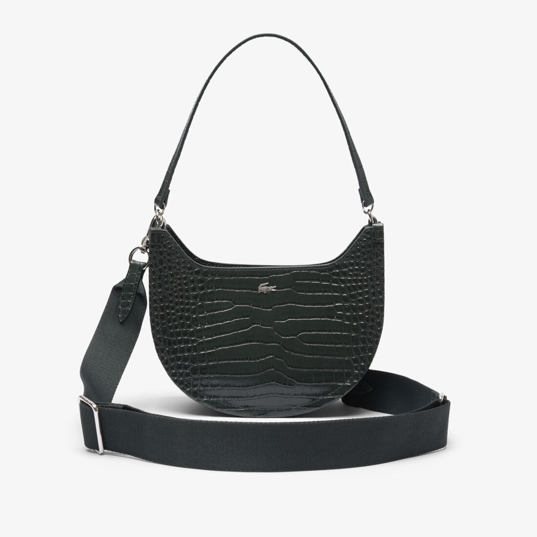 حقيبة شانتاكو صغيرة من الجلد المنقوش على شكل نصف قمر Small Chantaco Embossed Leather Half Moon Bag - NF4980KL-B43