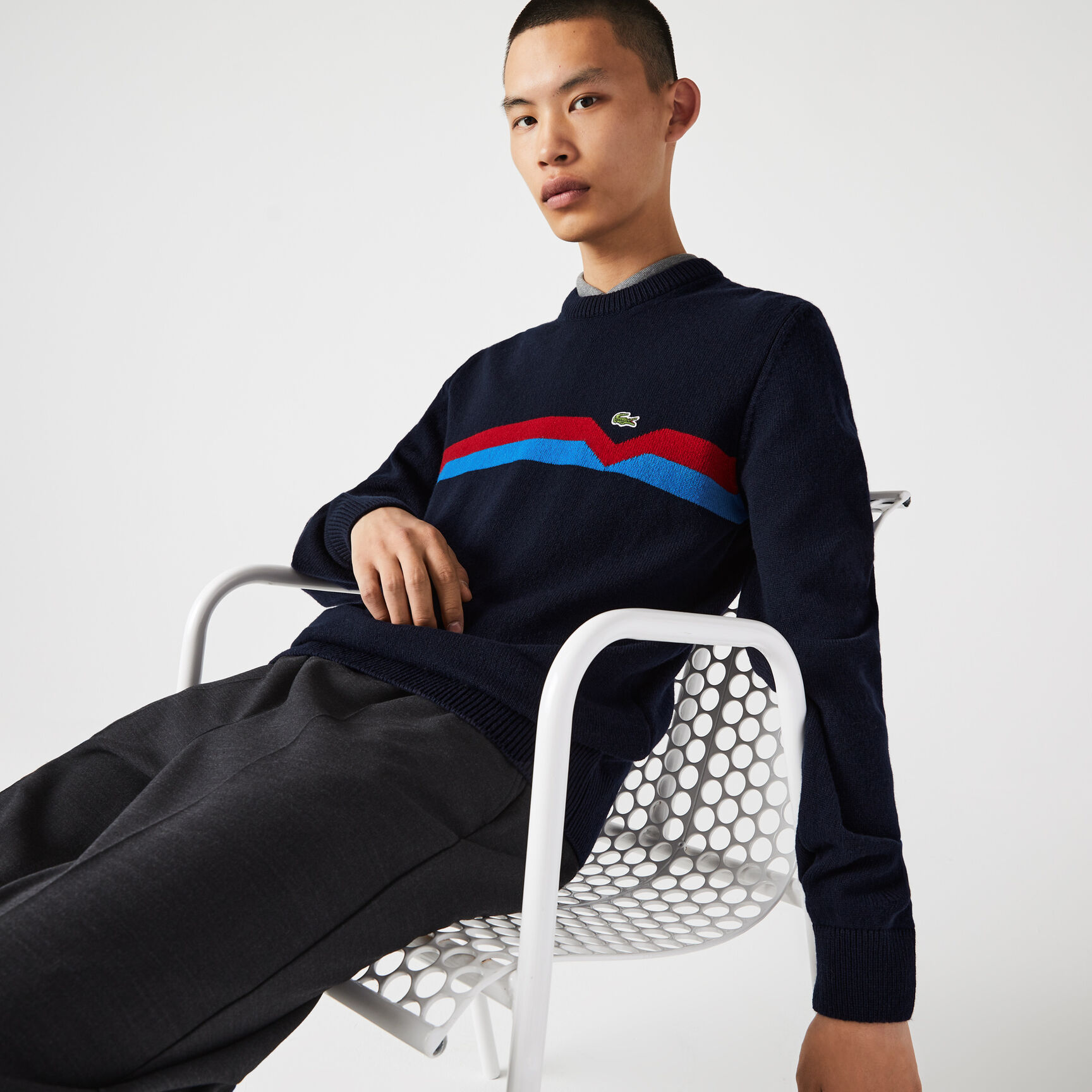 Men&rsquo;s Made in France Ethical Striped Wool Sweater