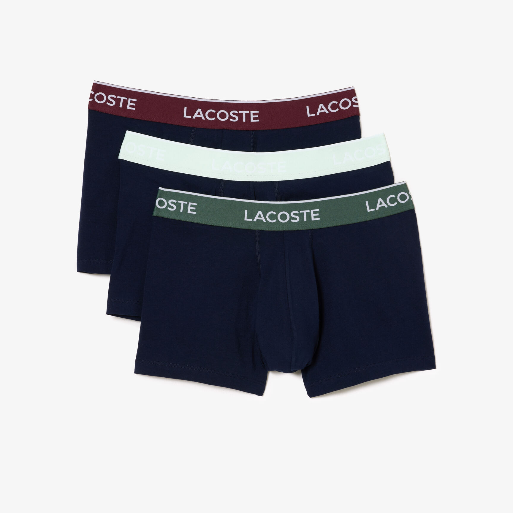 Pack Of 3 Navy Casual Trunks With Contrasting Waistband Pack Of 3 Navy Casual Trunks With Contrasting Waistband - 5H3401-00-KI0
