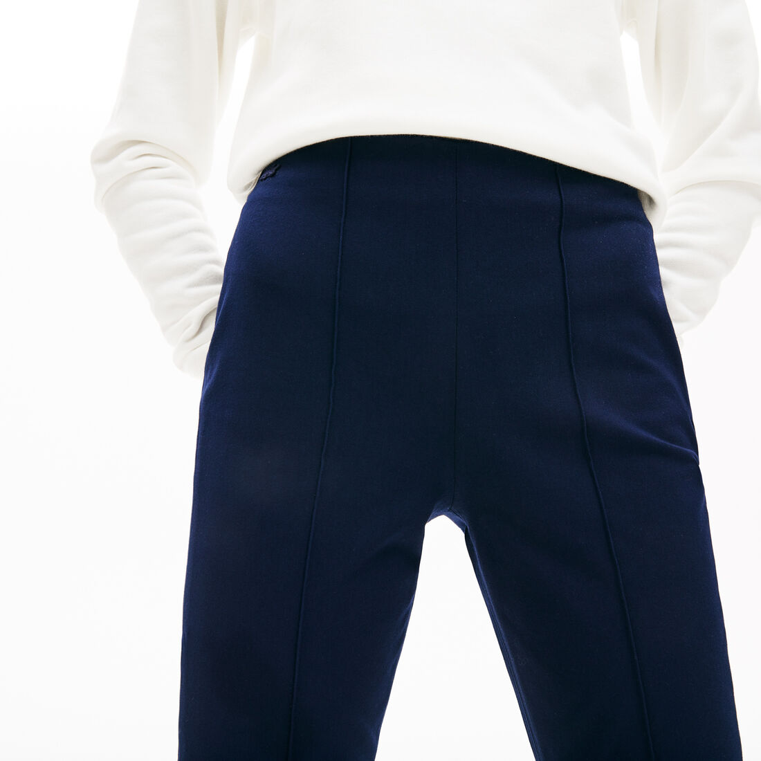 Women's Pleated Stretch Cotton Leggings Women's Pleated Stretch Cotton Leggings