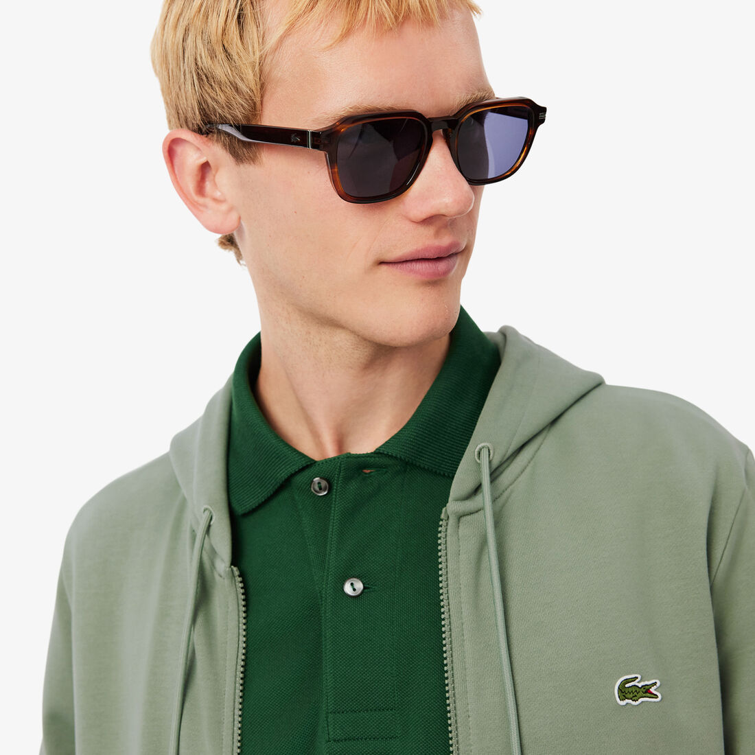 Classic Fit Zipped Fleece Sweatshirt Classic Fit Zipped Fleece Sweatshirt - SH9809-00-S86