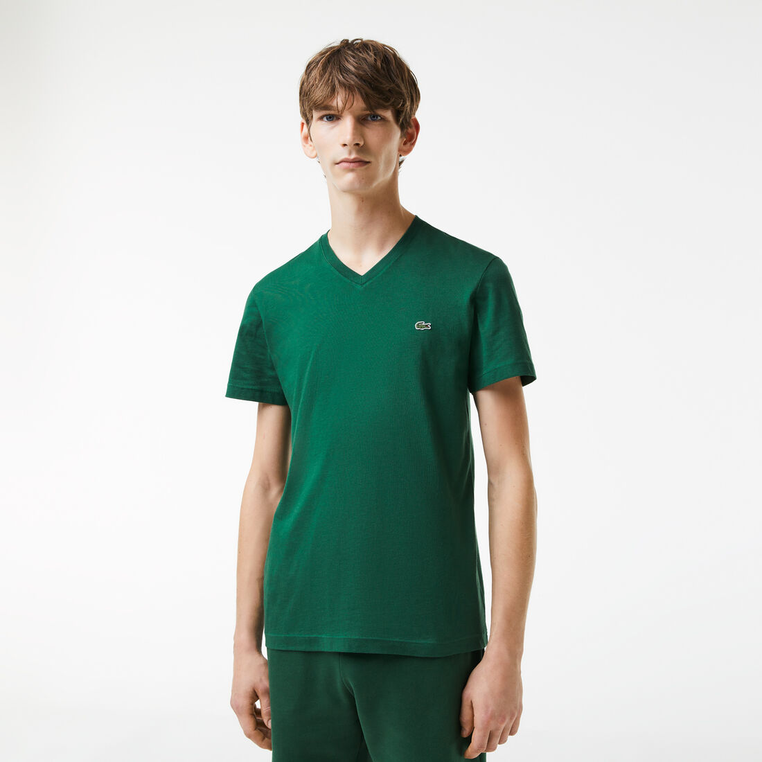 تيشيرت قطن بفتحة رقبة حرف V للرجال