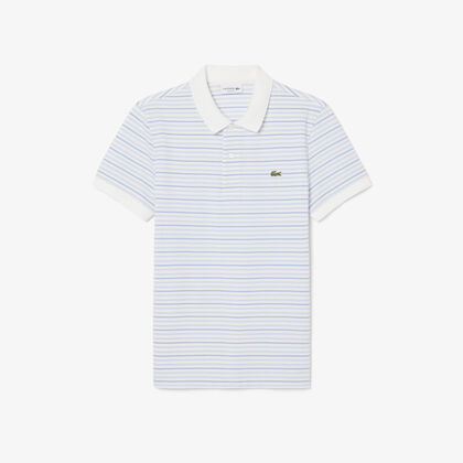 Classic Fit Striped Petit Pique Polo Shirt