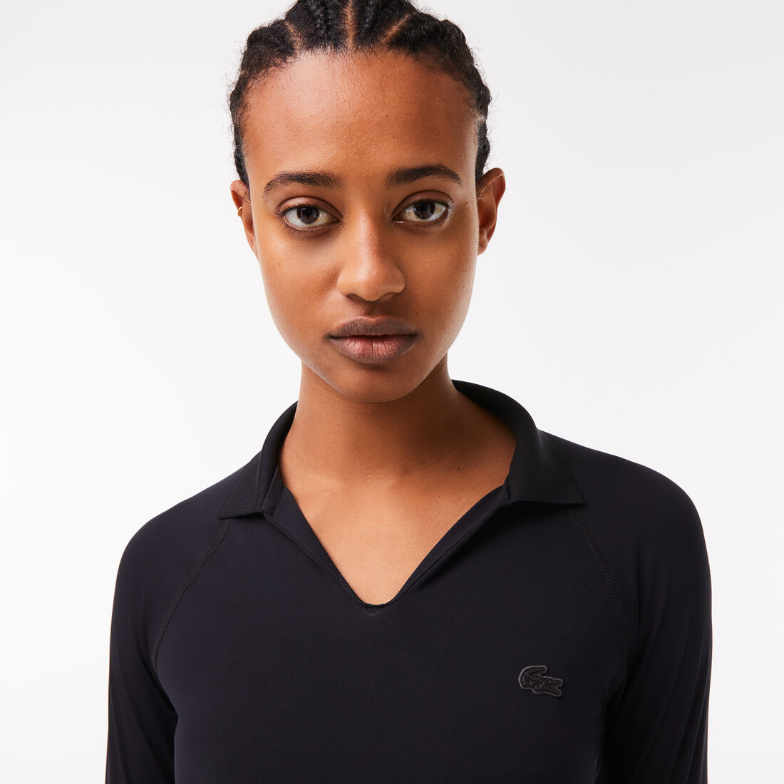 تيشيرت بولو لاكوست قصير بفتحات للإبهام للنساء Women's Lacoste Short Thumb Hole Polo Shirt - DF0951-00-031