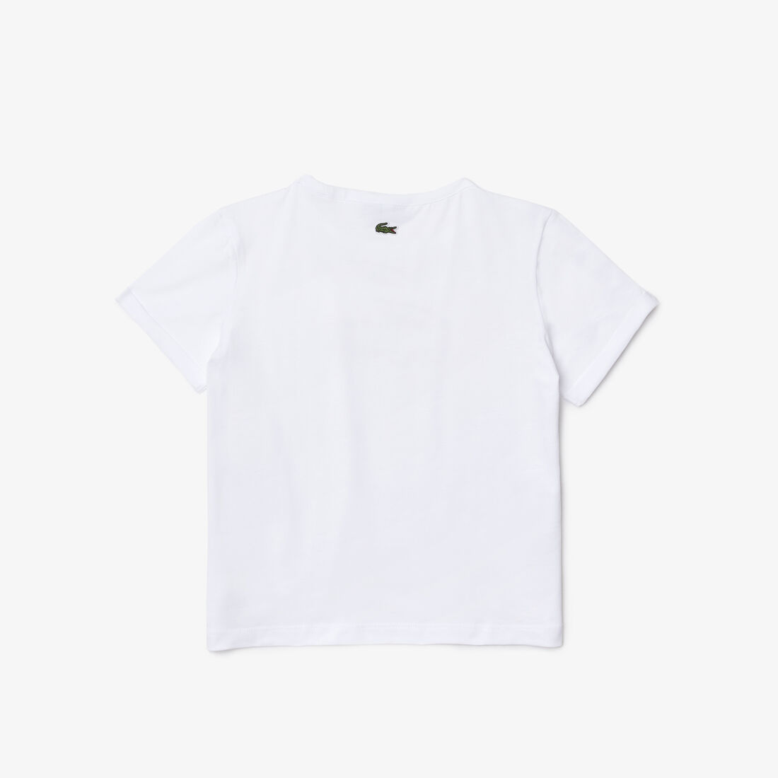 تيشيرت قطن بفتحة رقبة مستديرة وتمساح ملون للبنات تيشيرت قطن بفتحة رقبة مستديرة وتمساح ملون للبنات