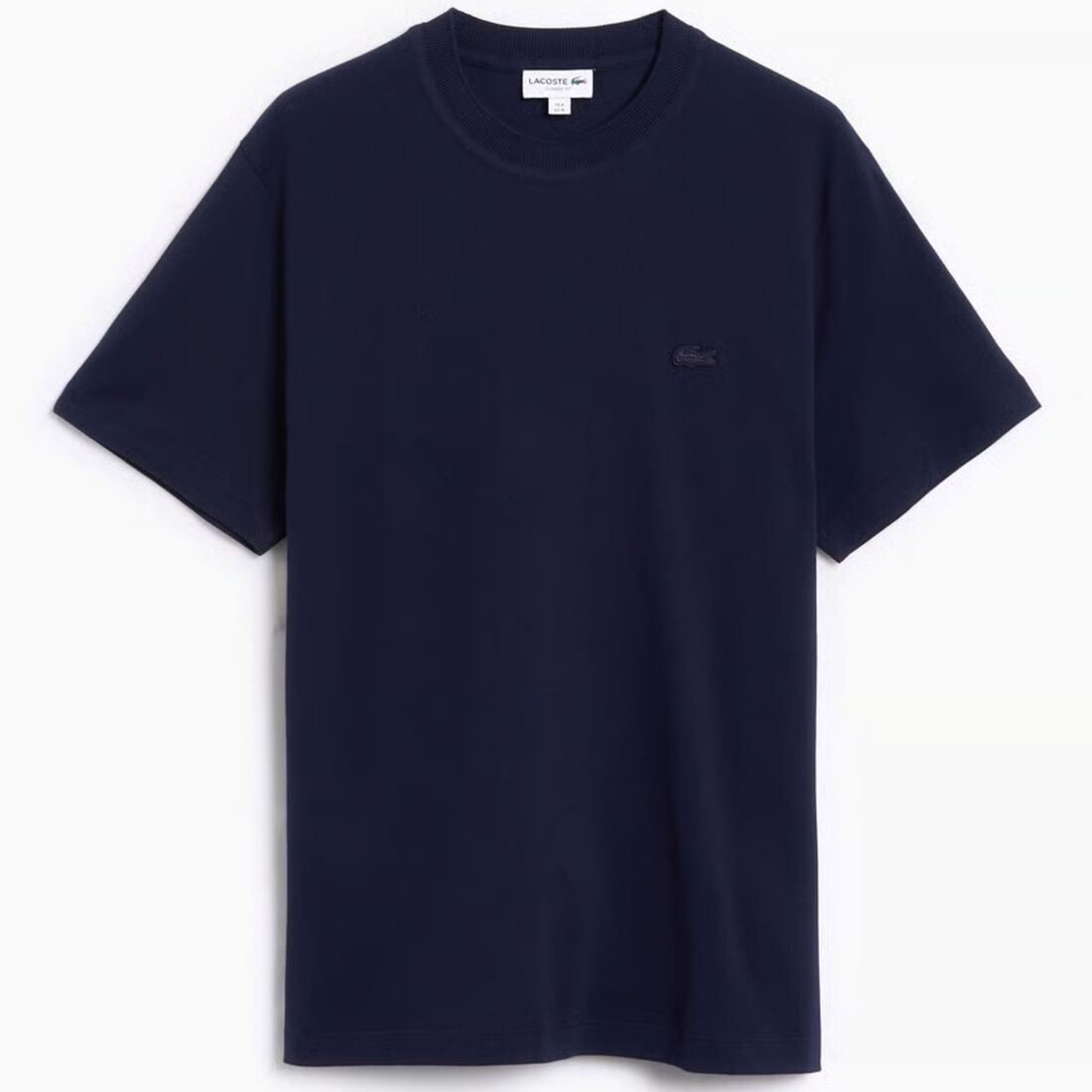 Ribbed Neck Petit Pique T-shirt Ribbed Neck Petit Pique T-shirt - TH5477-00-166