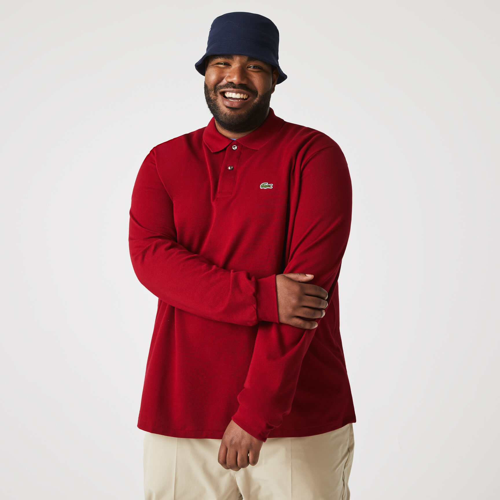 قميص بولو كلاسيكي بأكمام طويلة مقاس L.12.12 Original L.12.12 Long Sleeve Cotton Polo Shirt - L1312-00-476