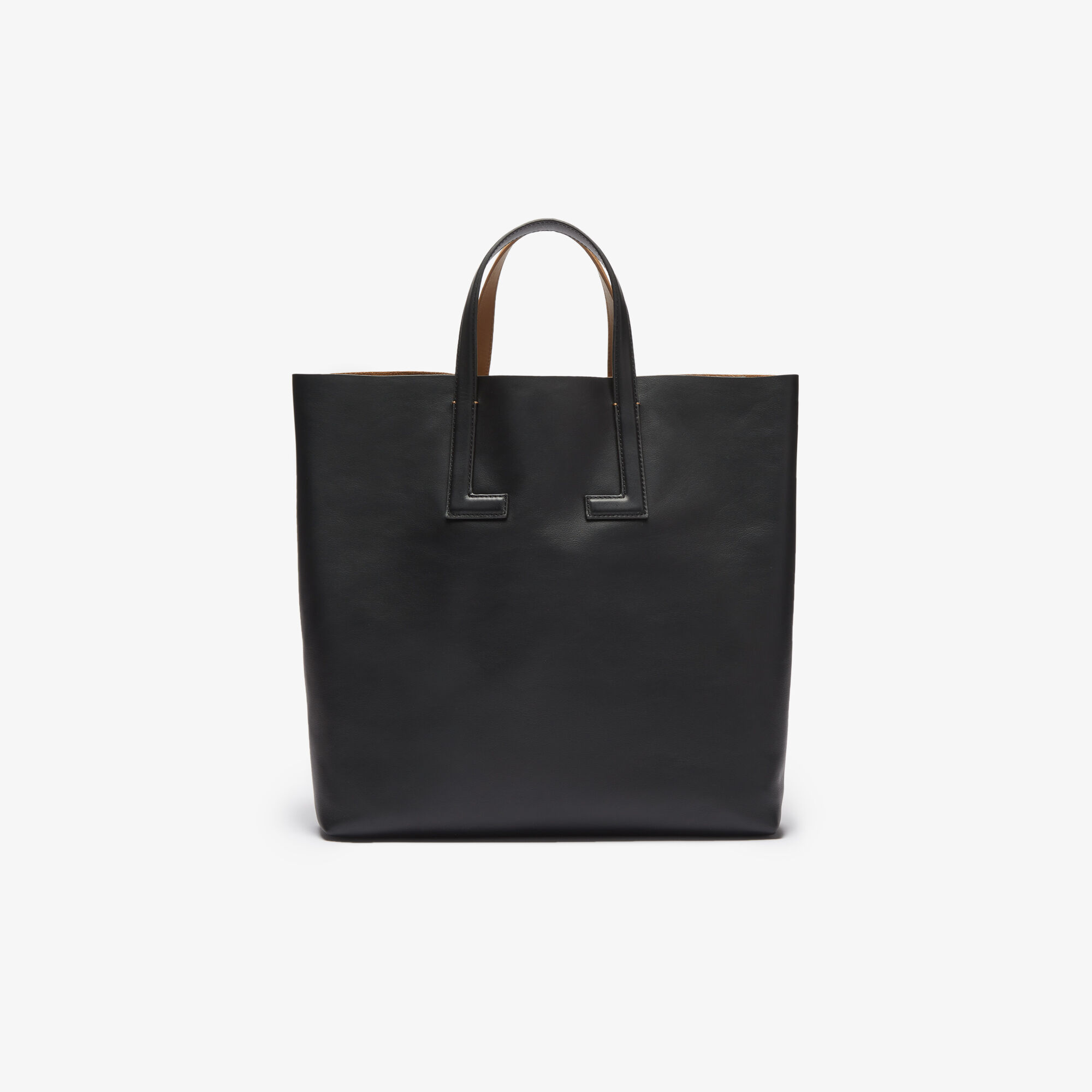 Women's Fashion Show Two-Tone Leather Double Tote