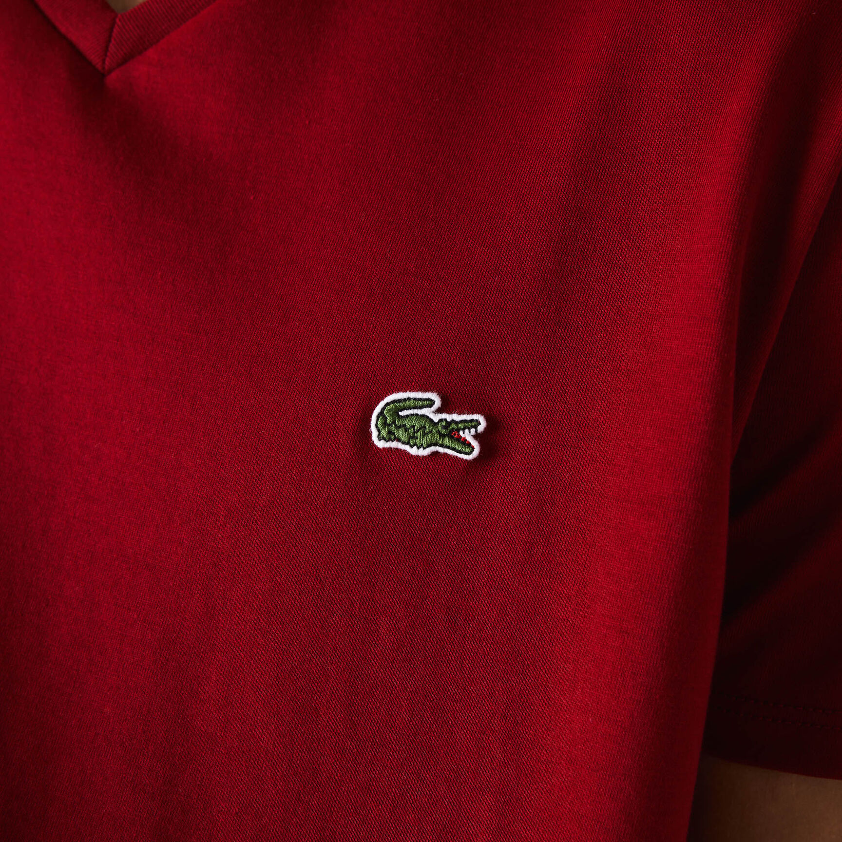 تي شيرت خفيف الوزن من القطن بيما برقبة على شكل حرف V تي شيرت خفيف الوزن من القطن بيما برقبة على شكل حرف V