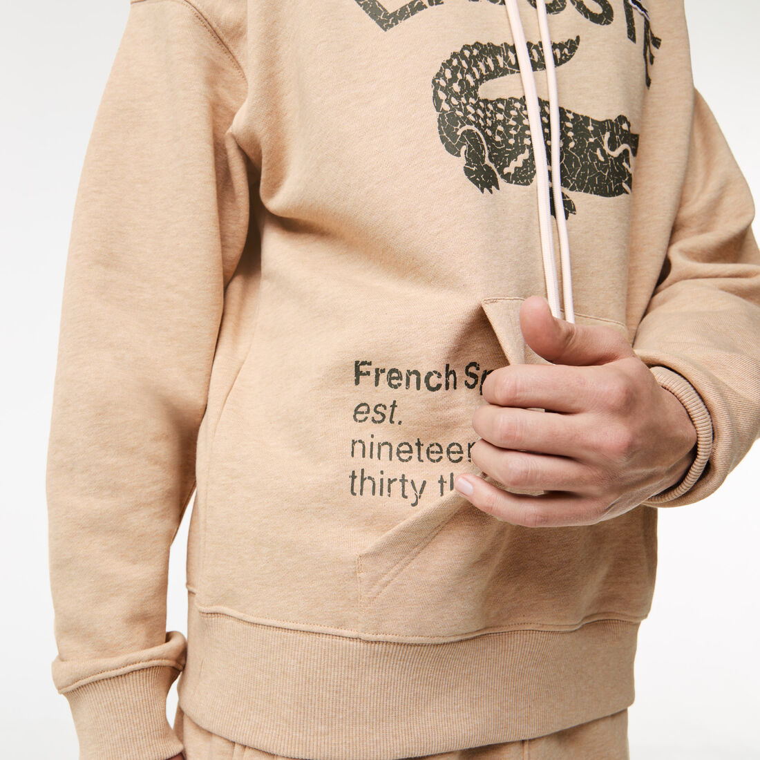 سويت شيرت بغطاء رأس وقصة فضفاضة وشعار التمساح للرجال سويت شيرت بغطاء رأس وقصة فضفاضة وشعار التمساح للرجال