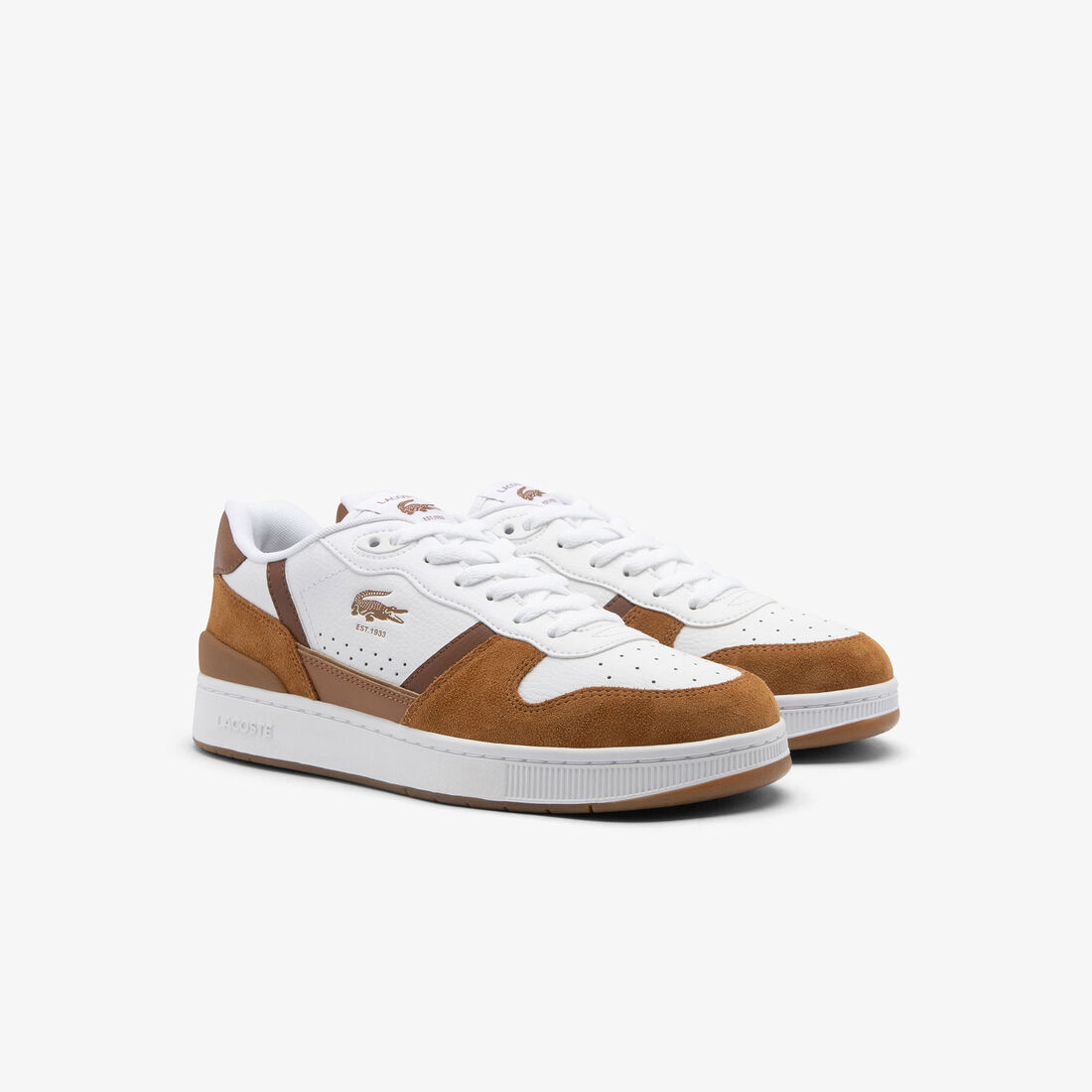 مجموعة أحذية رياضية جلدية للرجال مزودة بمشبك على شكل حرف T Men's T-Clip Set Leather Sneakers - 50SMA0186-385