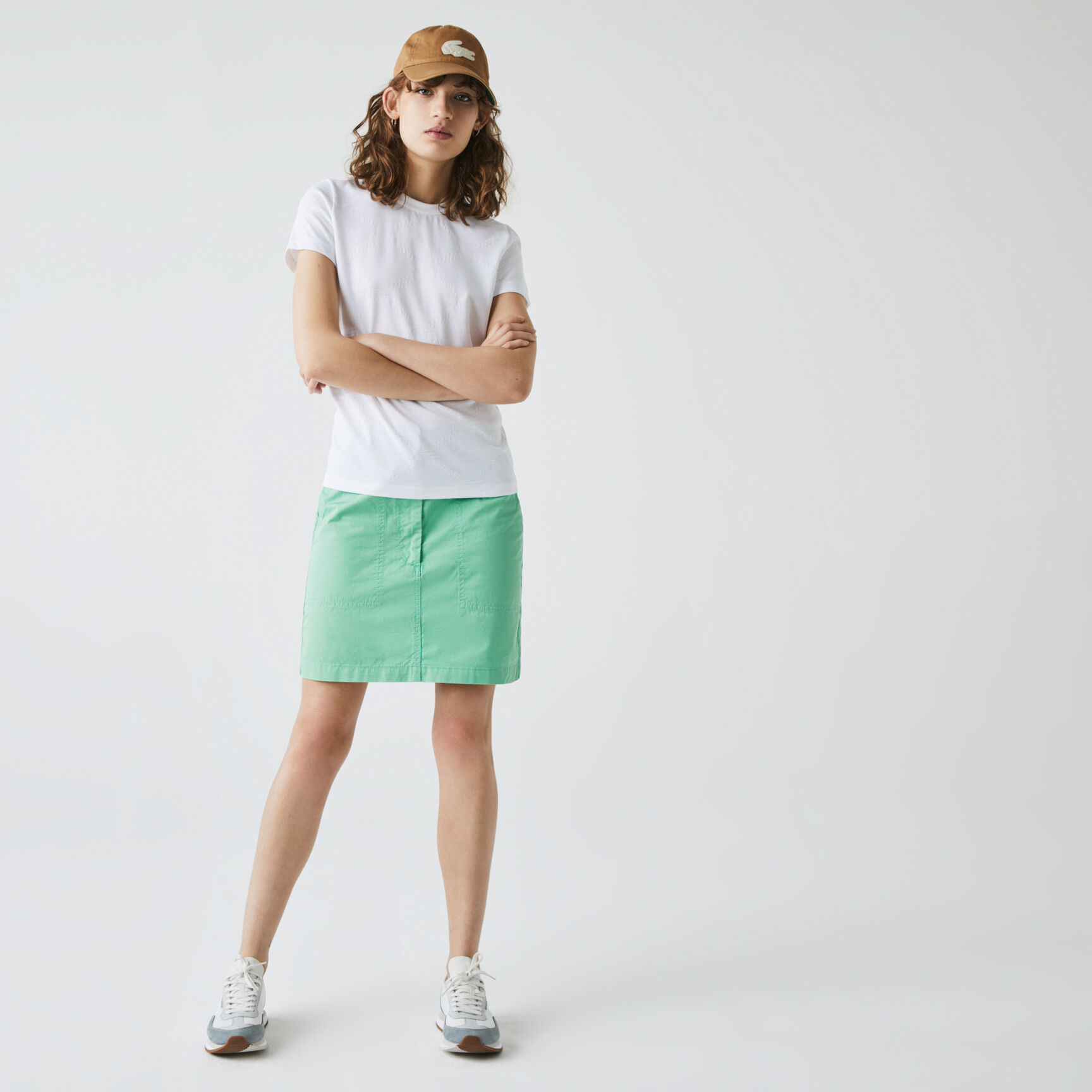 Women’s Lacoste LIVE Crew neck Monogram Patterned T-shirt Women’s Lacoste LIVE Crew neck Monogram Patterned T-shirt