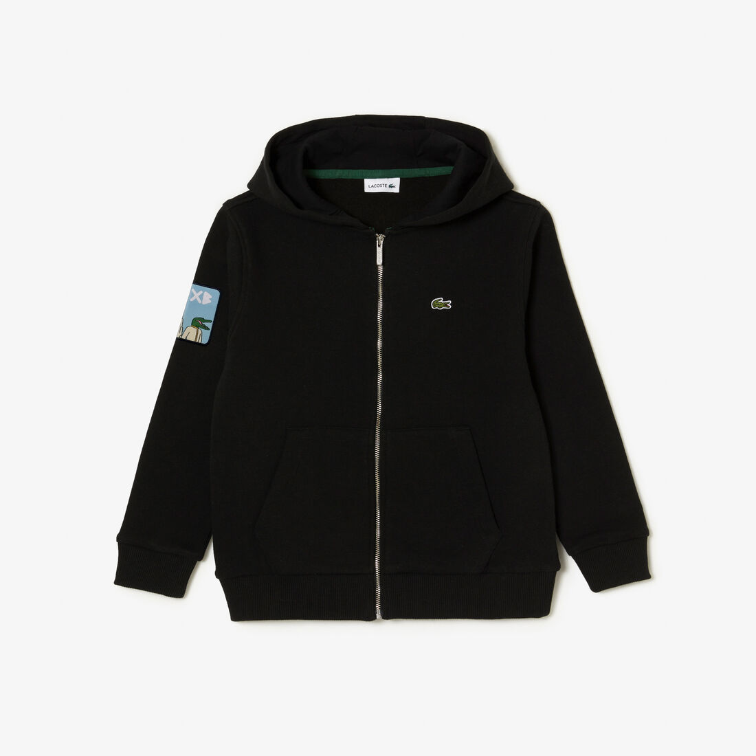 سويت شيرت لاكوست بسحّاب وغطاء للرأس وجيب كانغرو للأطفال