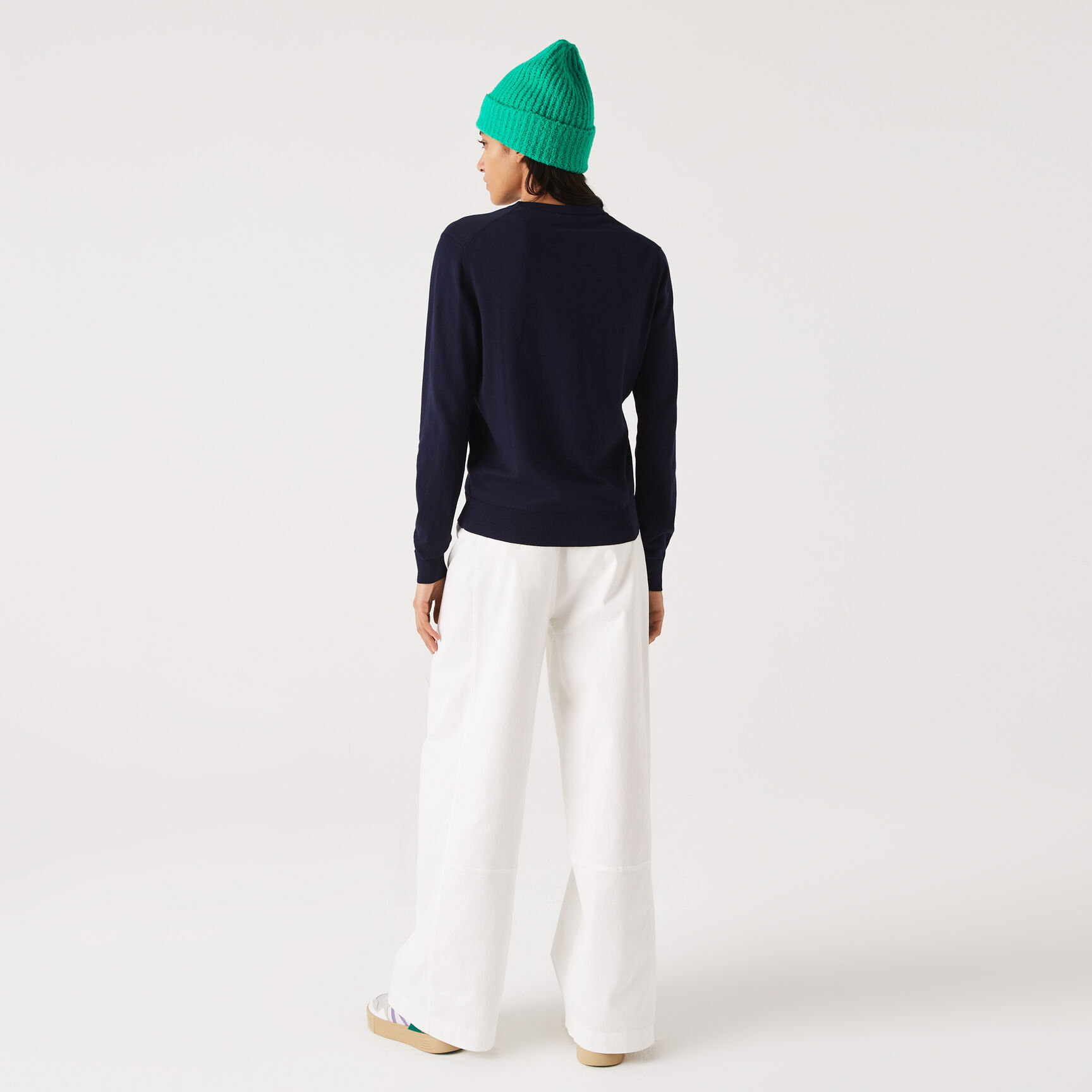 سترة قطن عضوي بفتحة رقبة مستديرة للنساء سترة قطن عضوي بفتحة رقبة مستديرة للنساء