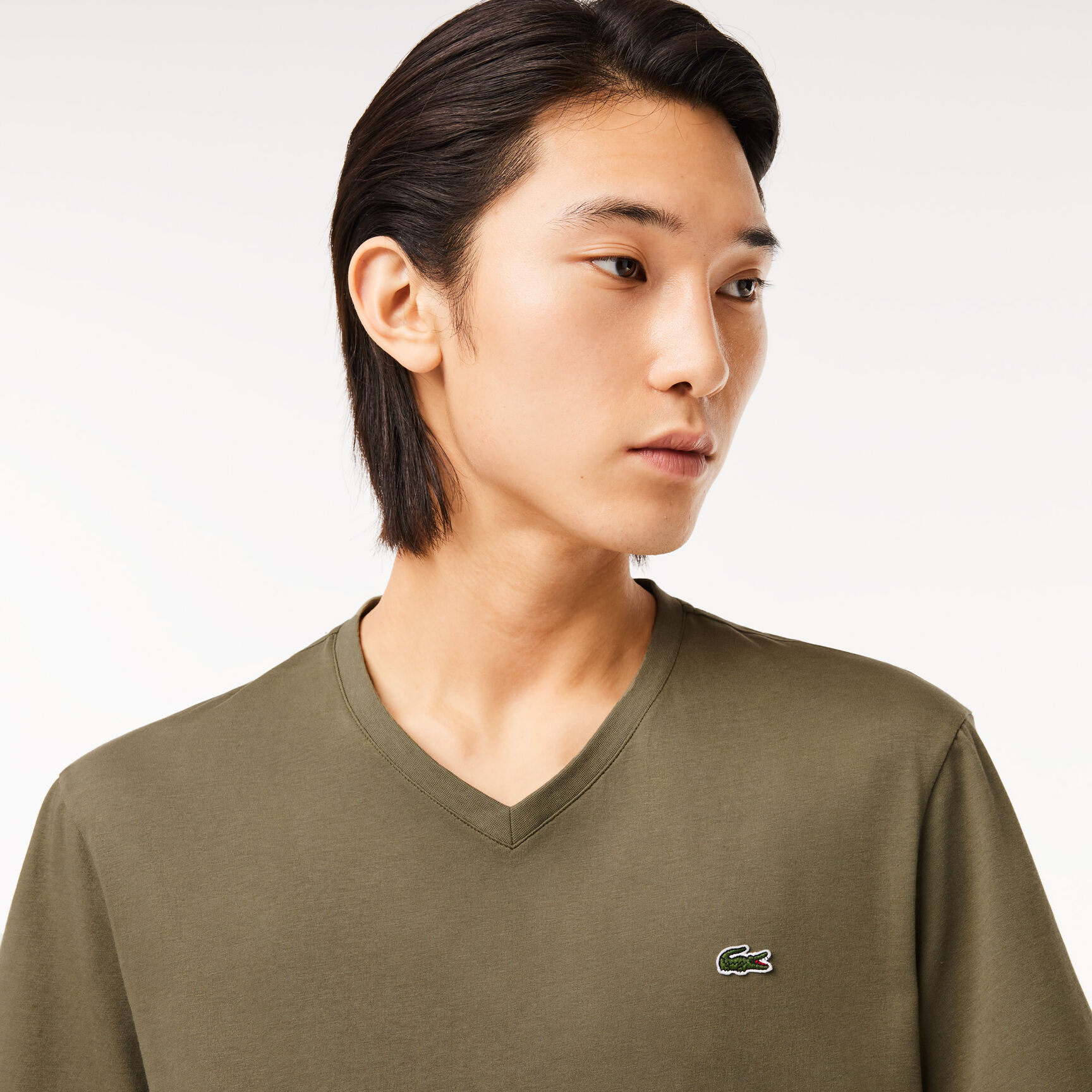 تيشيرت قطن بفتحة رقبة حرف V للرجال Men's V-neck Cotton T-shirt - TH2036-00-316