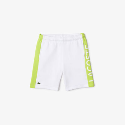 Kids’ Lacoste Colour-stripe Organic Cotton Shorts