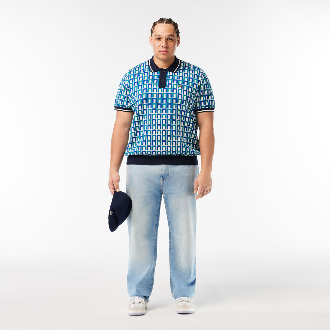 بنطال جينز بقصّة مستقيمة وخمسة جيوب 5 Pocket Straight Cut Indigo Jeans - HH2321-00-MKU