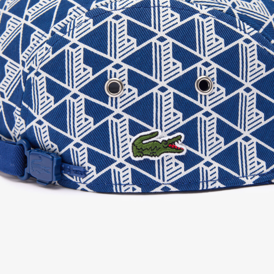 قبعة قطن برقعة شعار الماركة الأيقوني Monogram Print Twill Jockey Cap - RK1722-00-QIE
