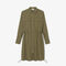 فستان قميص قطني كبير الحجم بسحاب أمامي Oversized Cotton Zip Front Shirt Dress - EF5317-00-E9F