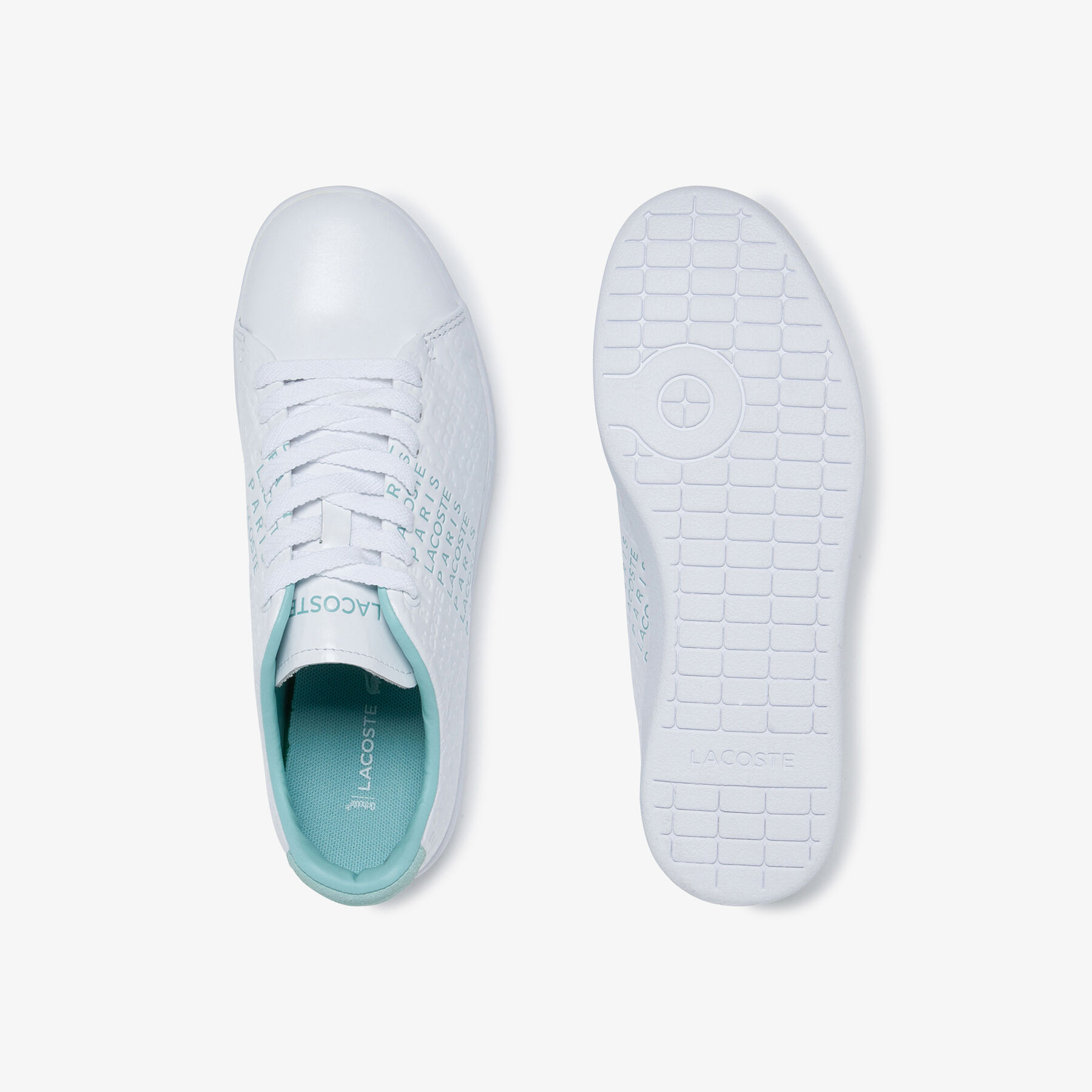 lacoste women s carnaby evo leather and suede sneakers