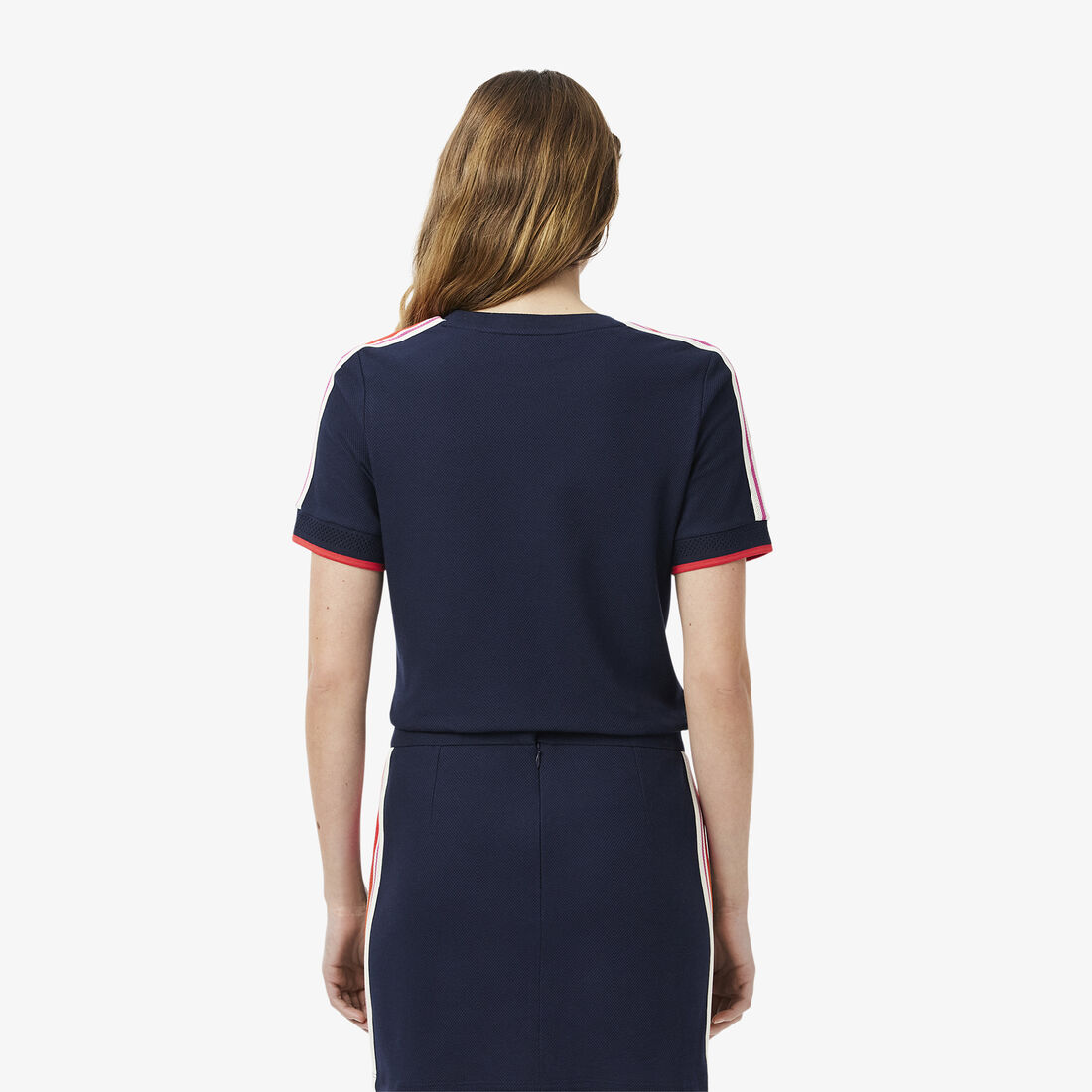 تيشيرت بيكيه منسوج صناعة فرنسية French Made Textured Pique T-shirt - TF9630-00-166