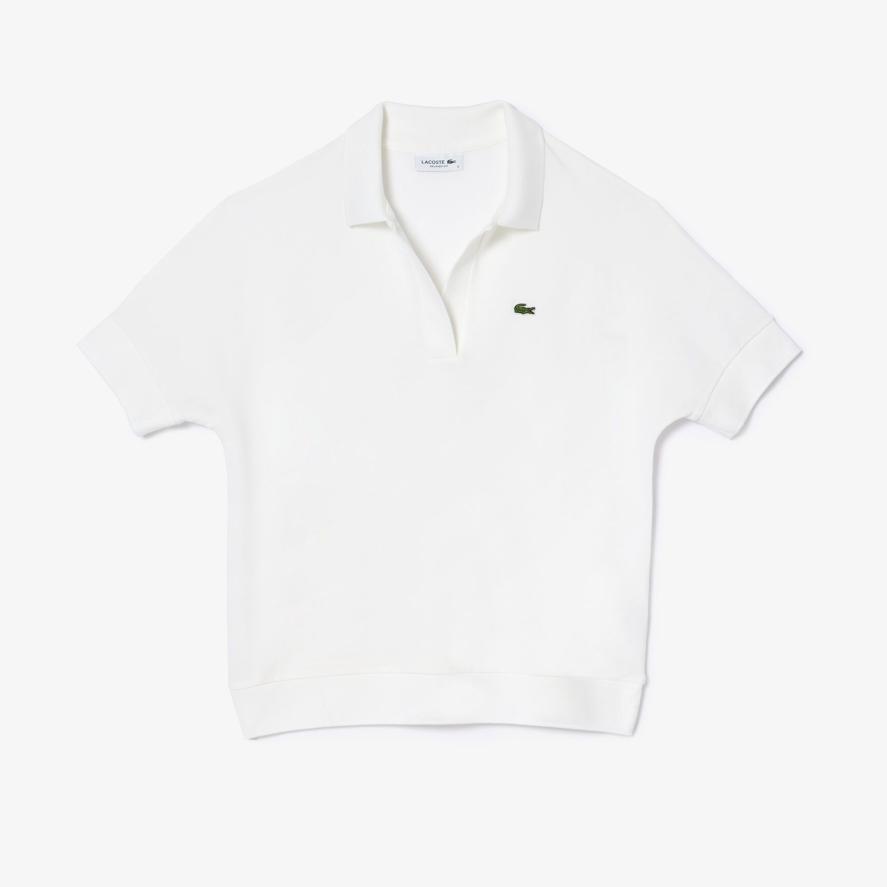 Open Neck Fluid Pique Polo Shirt - PF0504-00-001