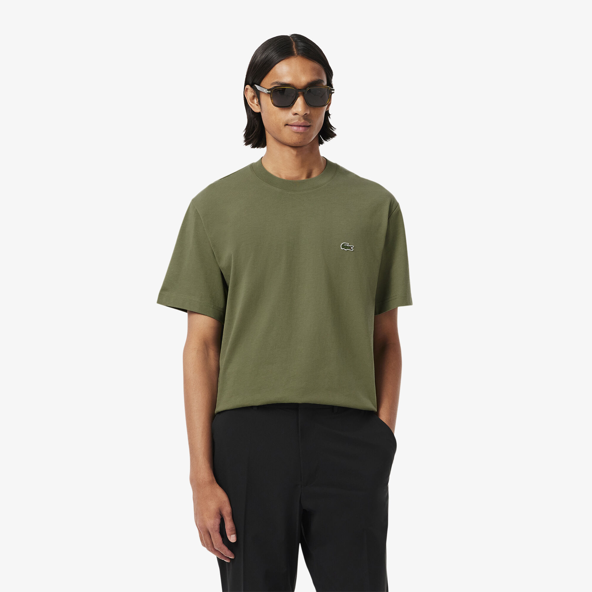 Tシャツ・カットソー LACOSTE Men T-shirt Kaki TH7318 BMY Buy Cotton T-shirt | Lacoste UAE