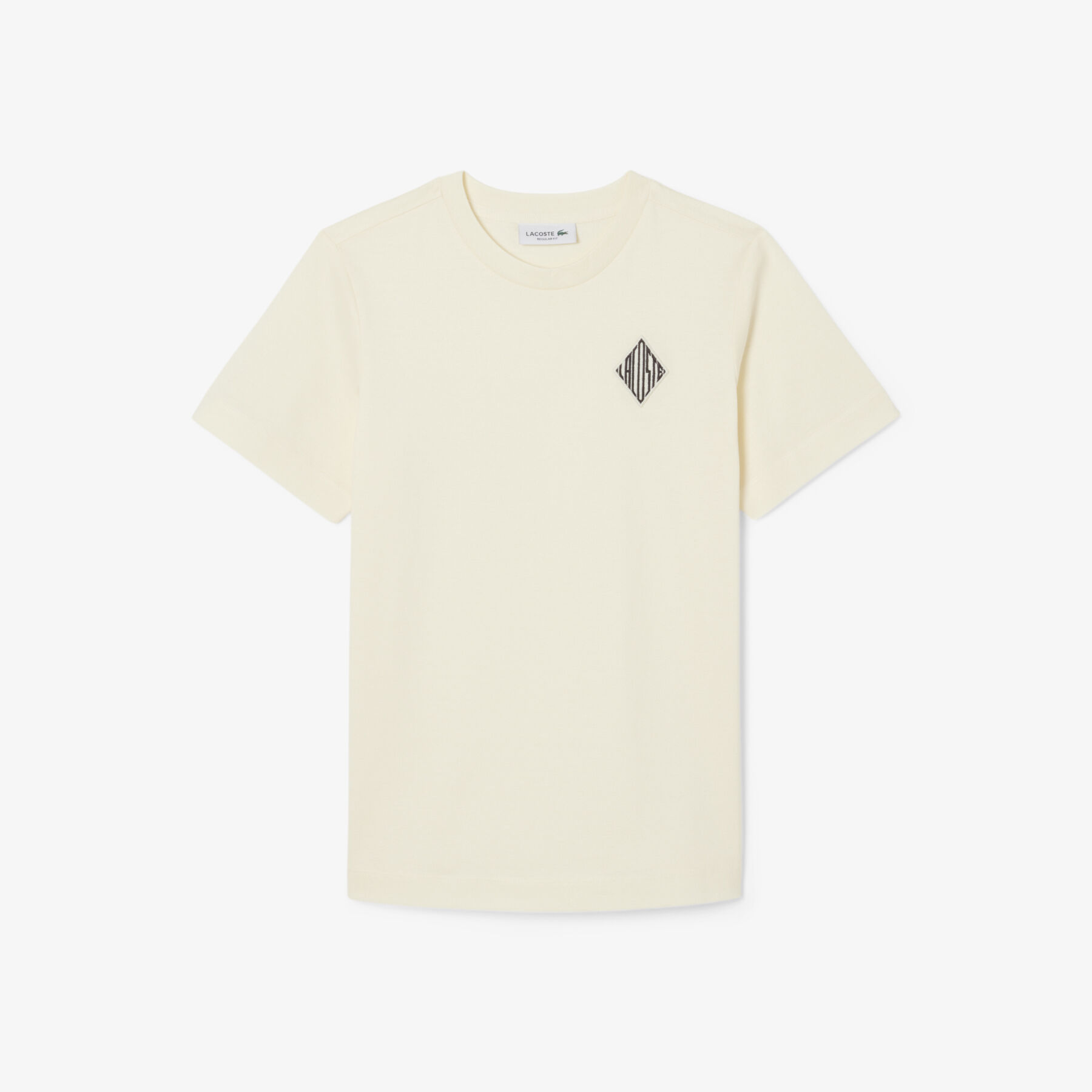 lacoste badge cotton t shirt