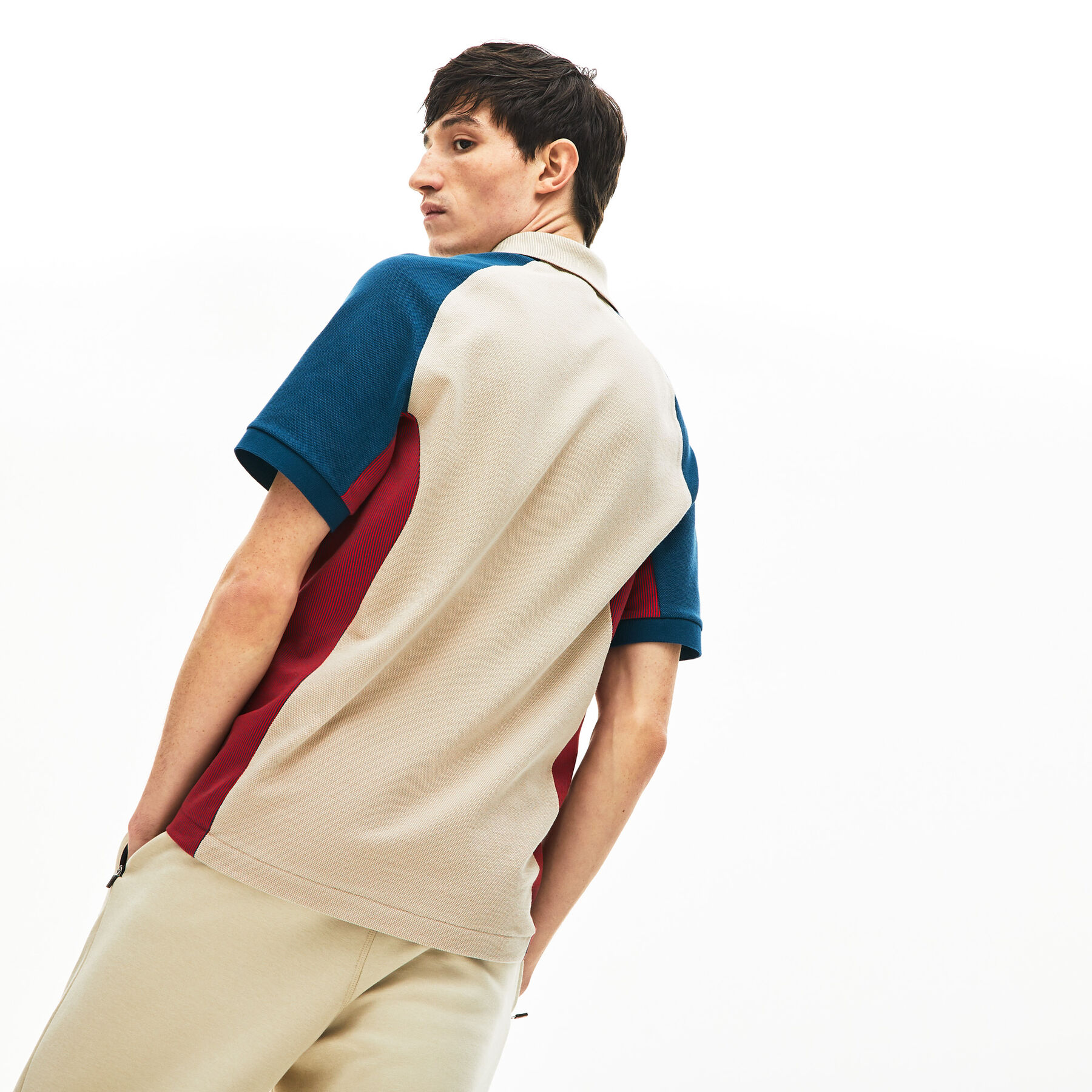 men s lacoste colourblock piqu  polo shirt