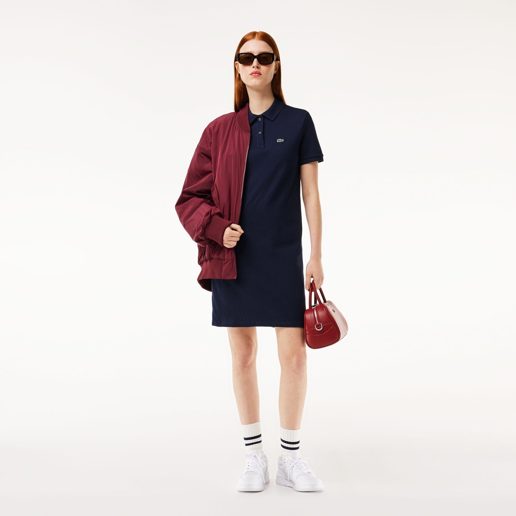 Women's Lacoste Piqu Knit Polo Dress - EF7767-00-166