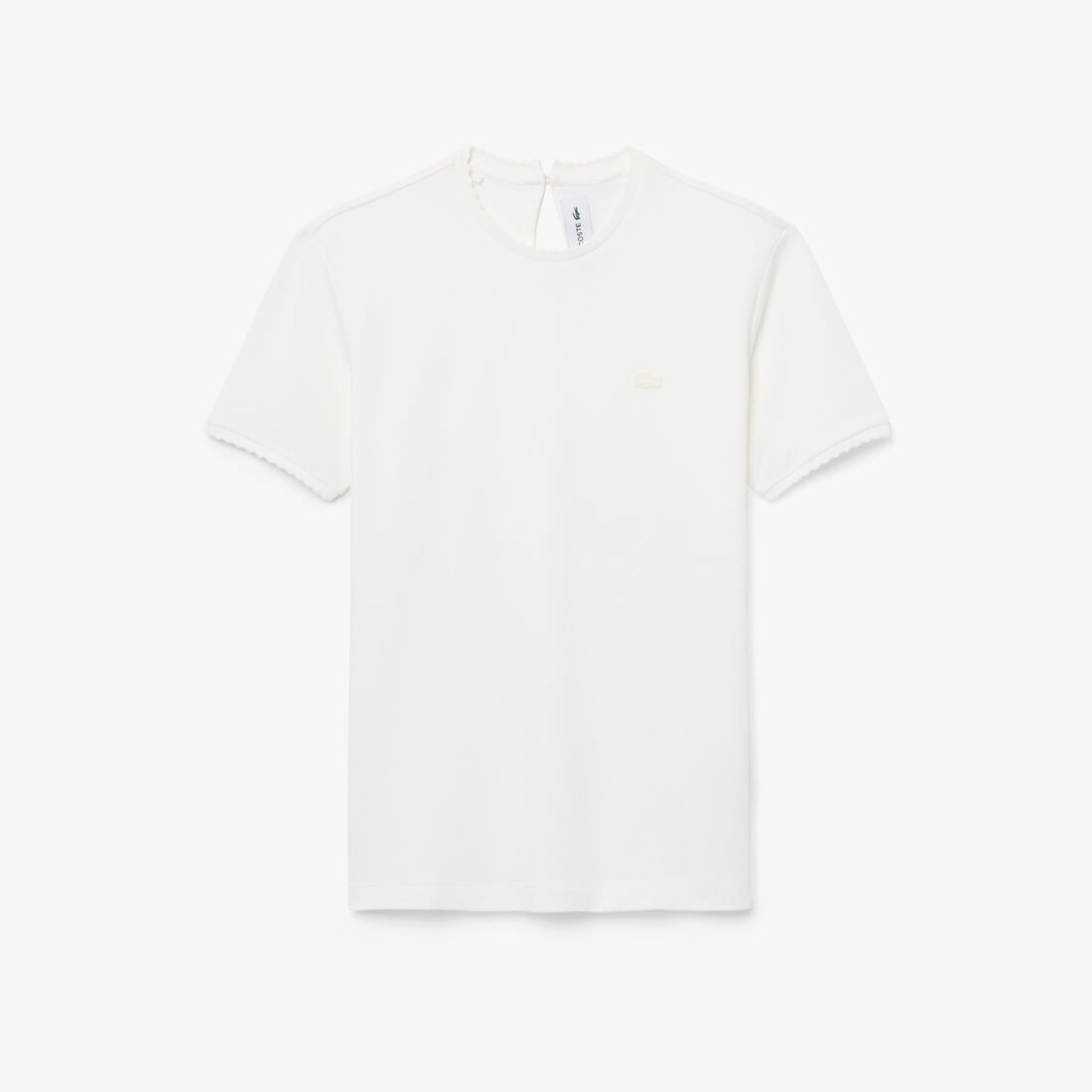 Fluid Scallop Trim Pique T-shirt lacoste fluid scallop trim pique t shirt