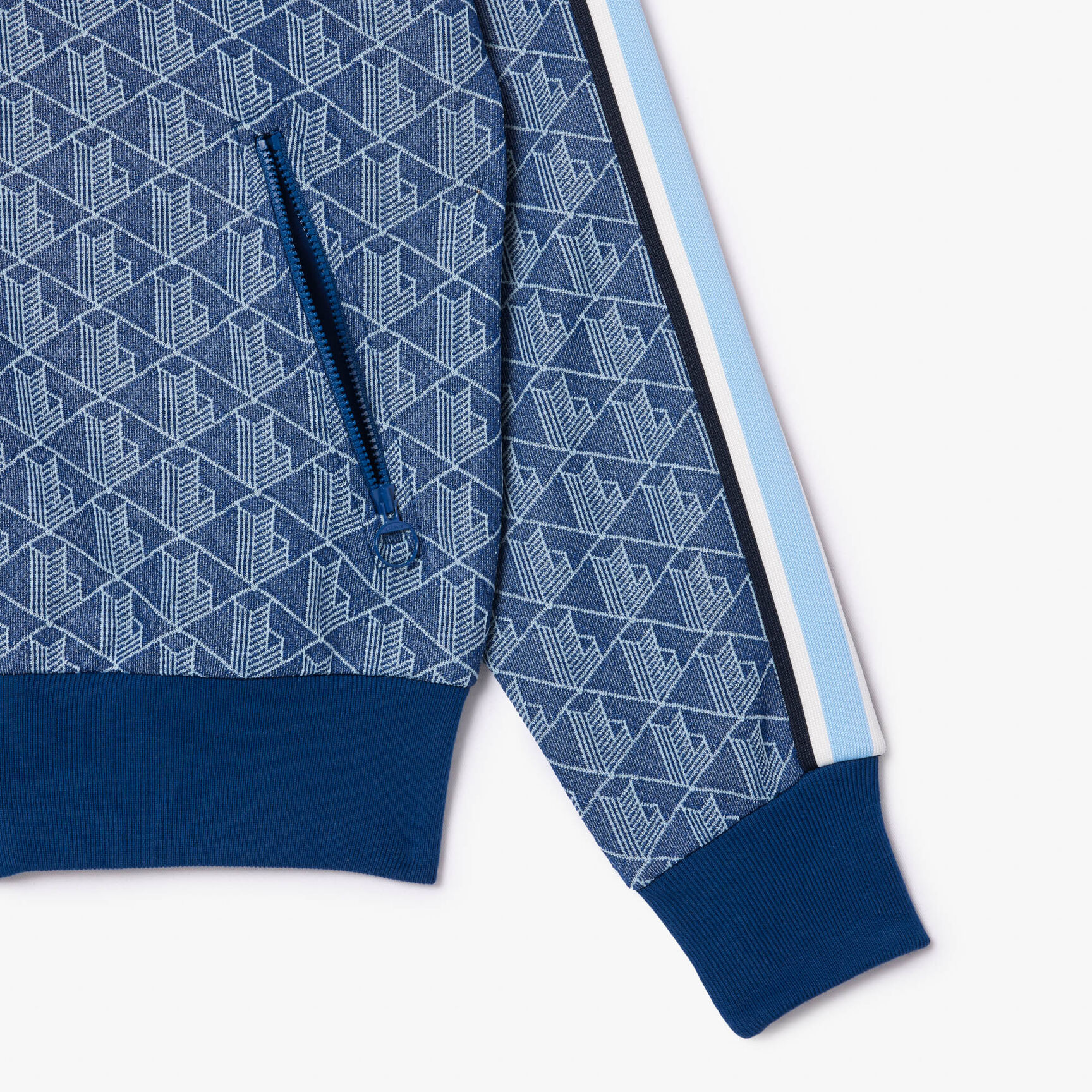 Monogram Jacquard Zip Front Hoodie - SF7606-00-6LE