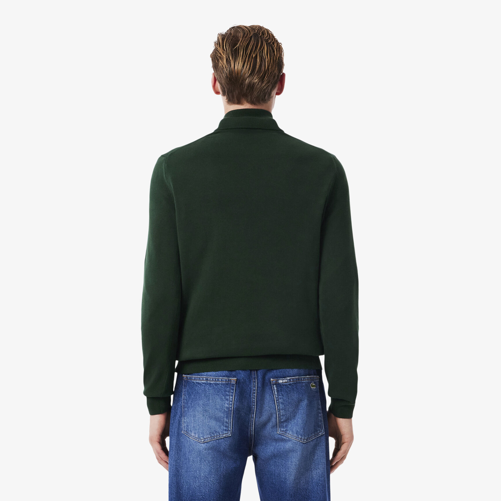 Zipped High Neck Cotton Sweater - AH1980-00-YZP