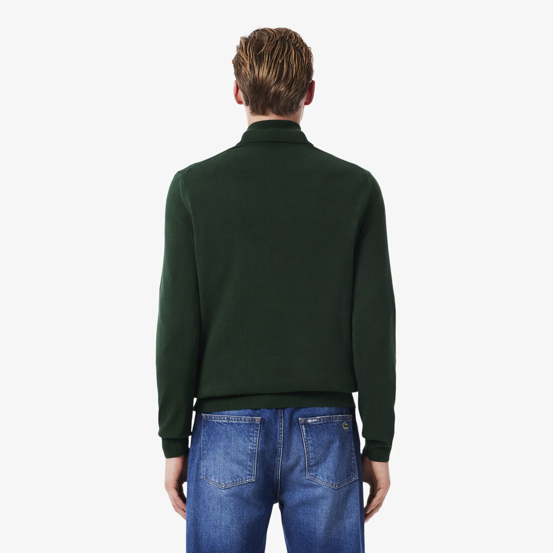 Zipped High Neck Cotton Sweater Zipped High Neck Cotton Sweater - AH1980-00-YZP