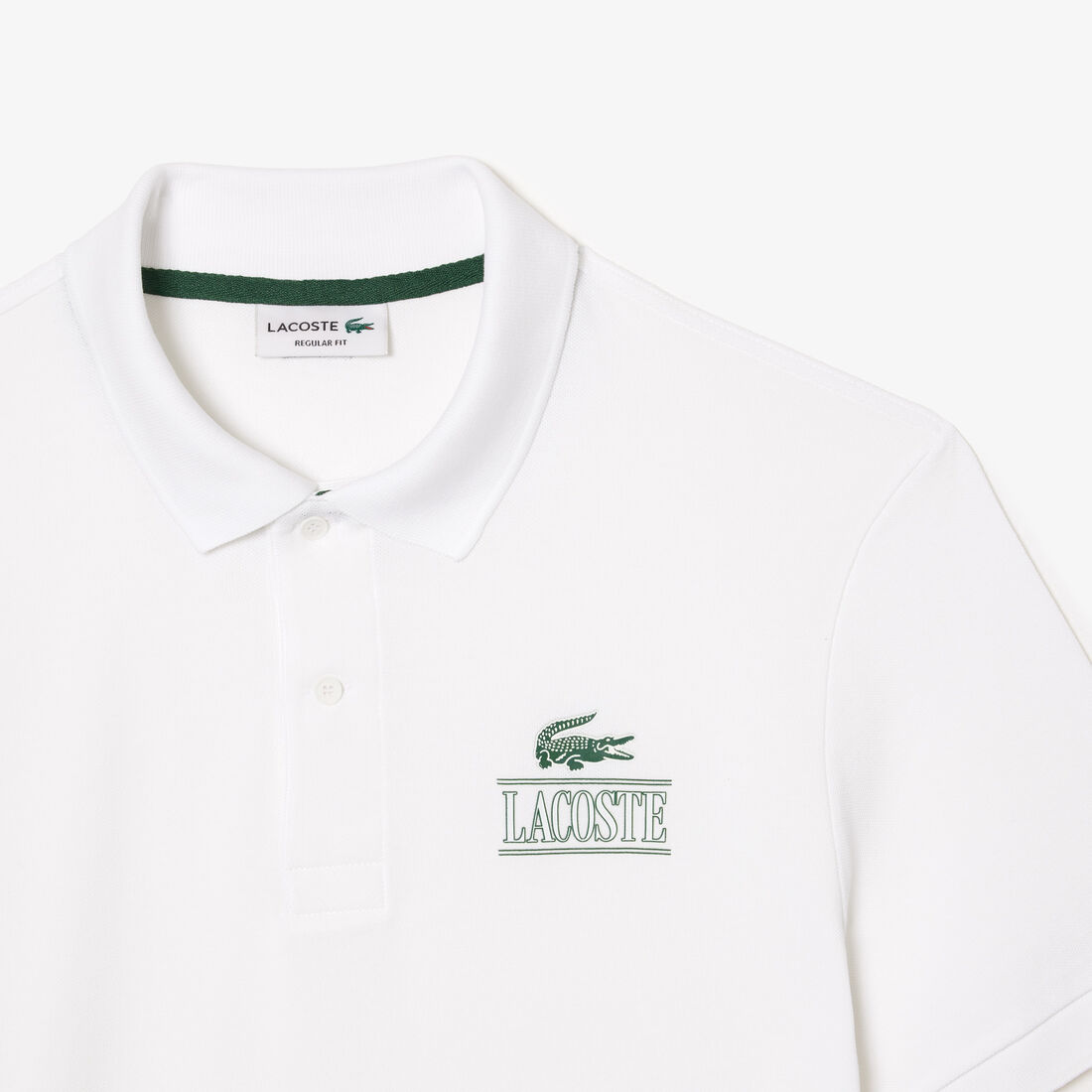 Lacoste Signature Print Stretch Pique Polo Shirt Lacoste Signature Print Stretch Pique Polo Shirt - PH1136-00-001