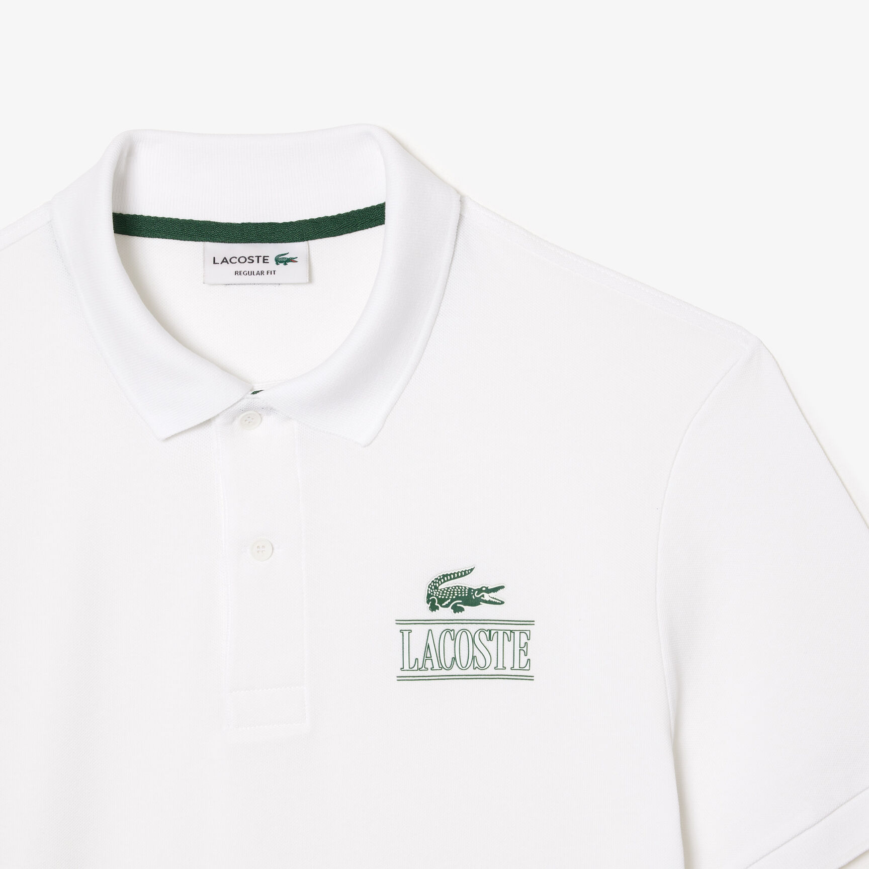 Lacoste Signature Print Stretch Pique Polo Shirt Lacoste Signature Print Stretch Pique Polo Shirt - PH1136-00-001
