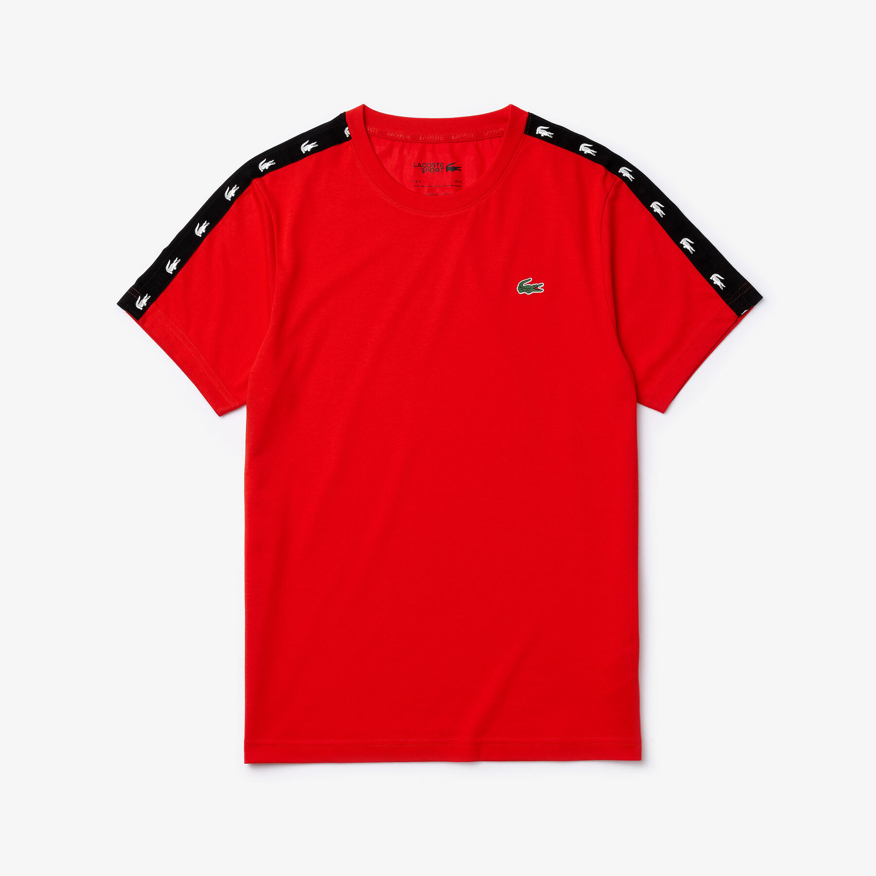 Men's Lacoste SPORT Crocodile Striped Breathable Piqué T-shirt men s lacoste sport crocodile striped breathable piqu t shirt