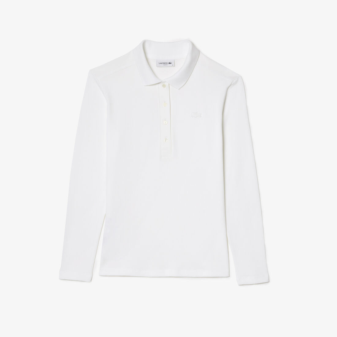 ثوب سباحة لاكوست قطعة واحدة من البولي أميد المعاد تدويره للنساء Women's Slim fit Stretch Pique Lacoste Polo Shirt - PF5464-00-001