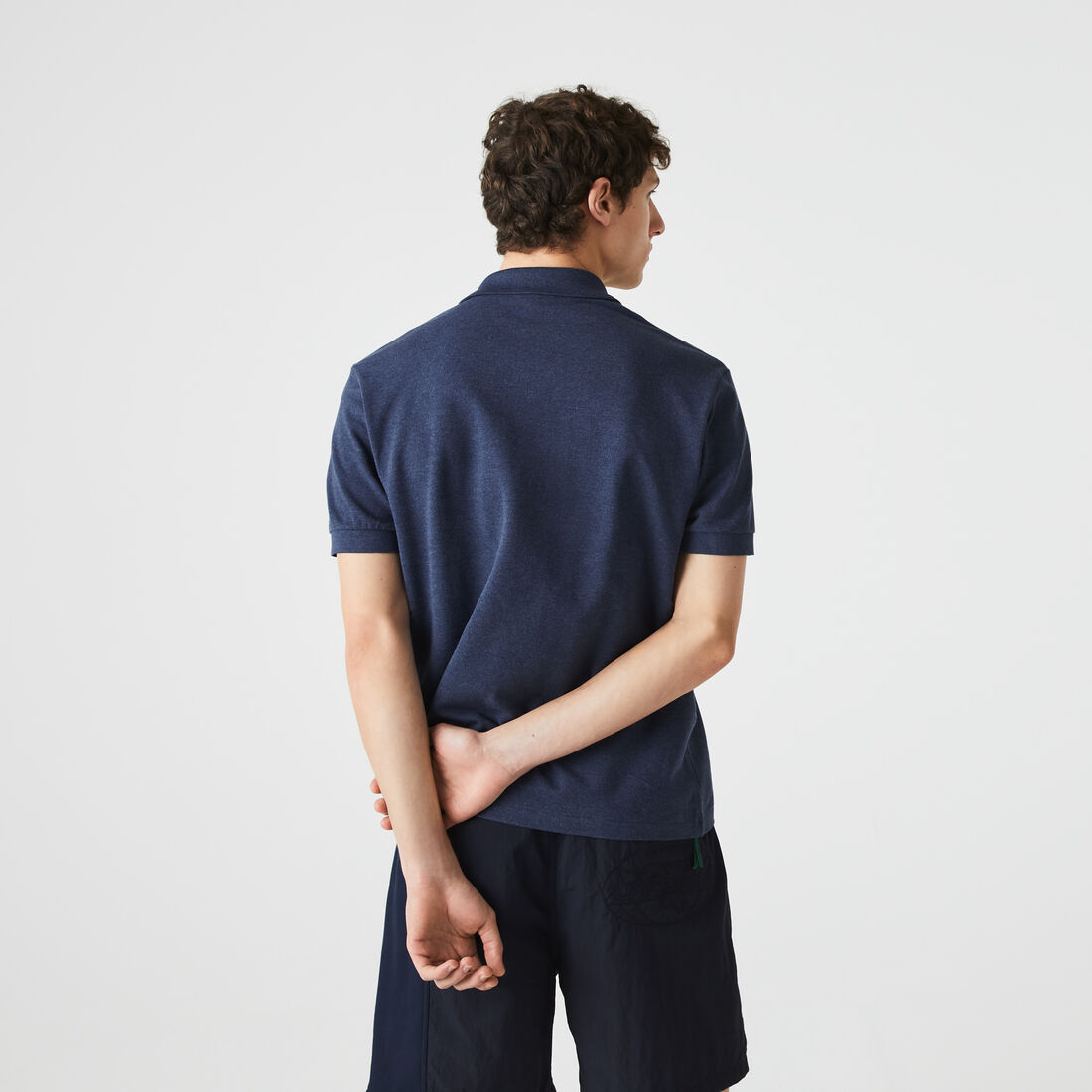 قميص بولو مارل كلاسيكي بمقاس L.12.12 Original L.12.12 Heathered Petit Pique Cotton Polo Shirt - L1264-00-4JS