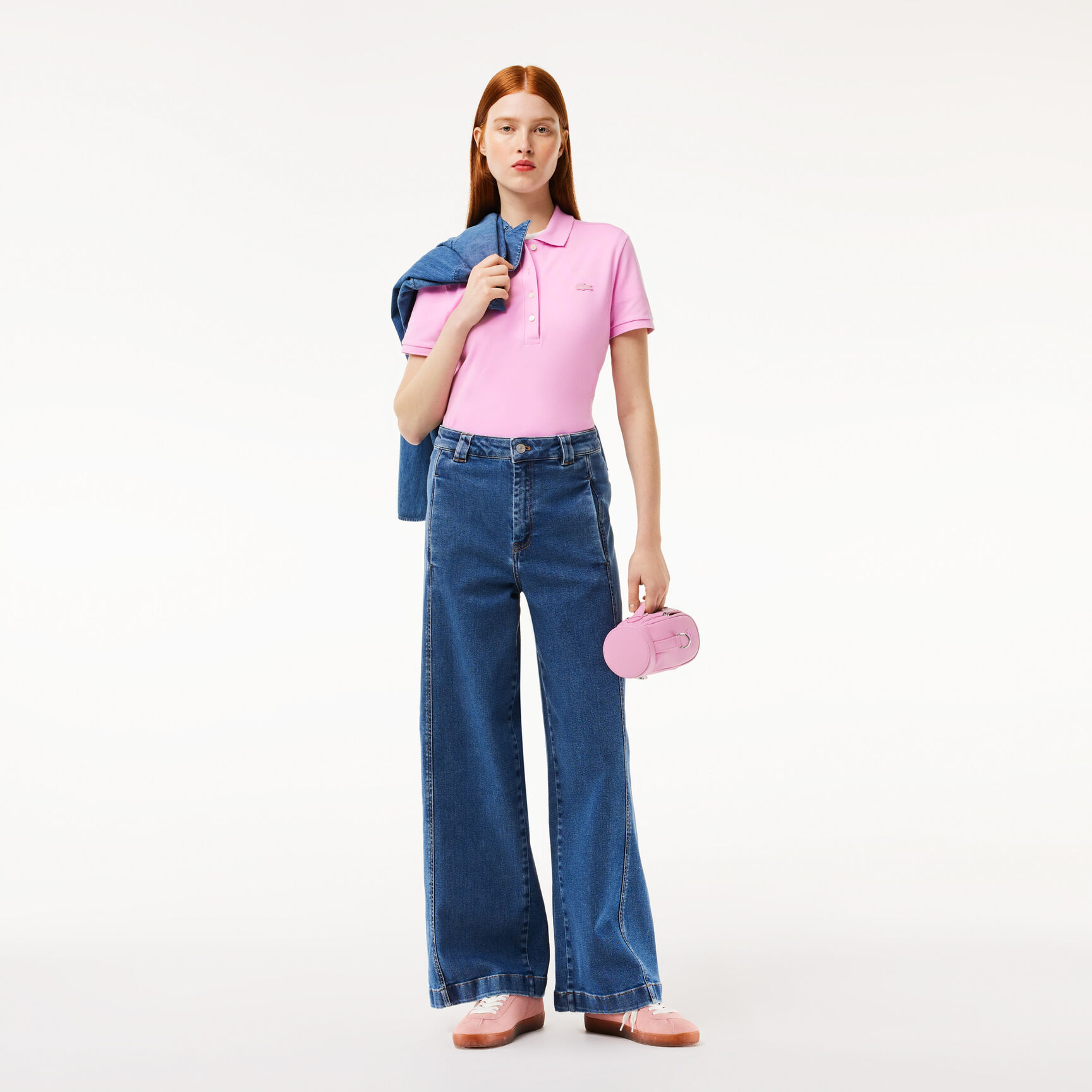 Women's Lacoste Slim fit Stretch Cotton Pique Polo Shirt - PF5462-00-IXV