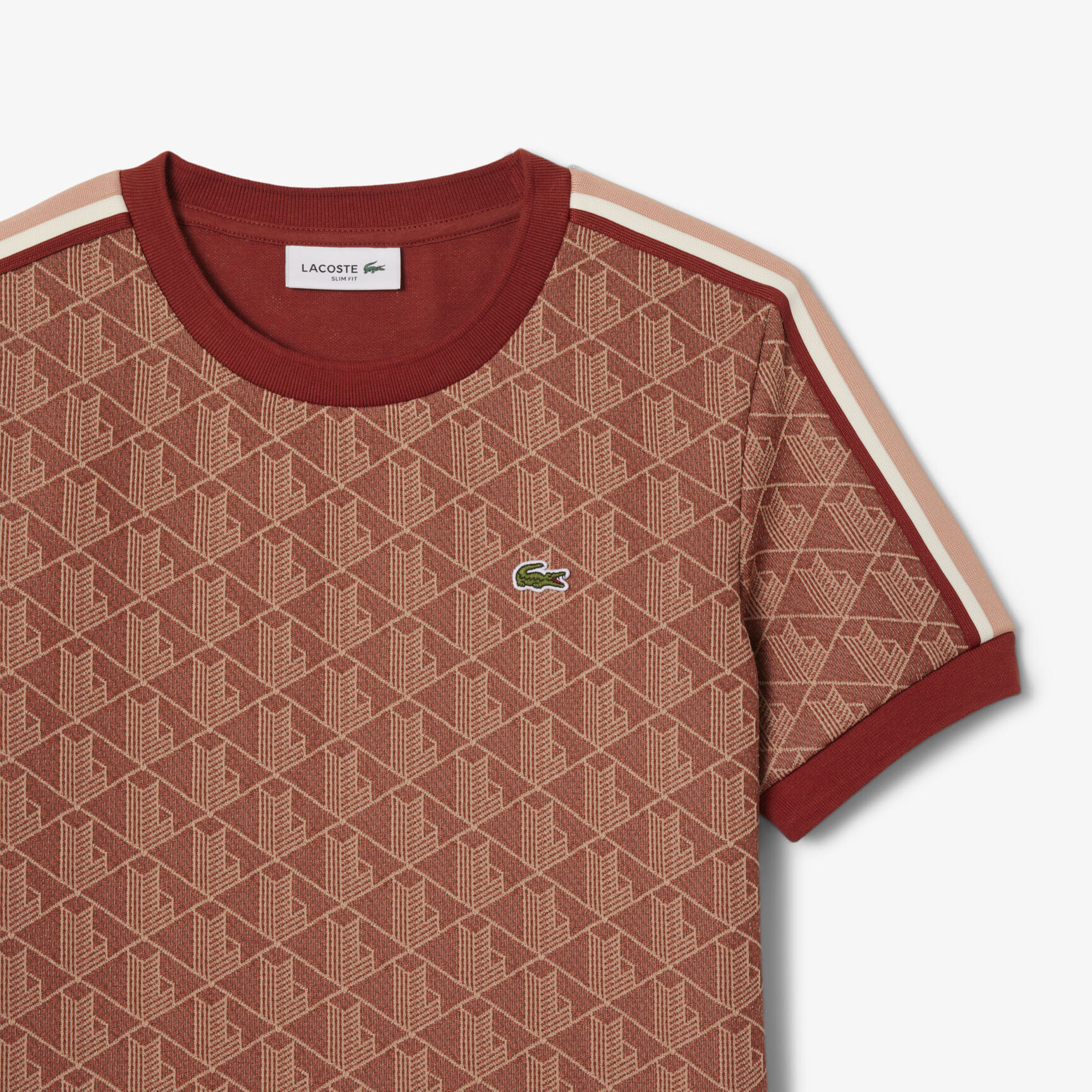 Slim Fit Monogram Jacquard T-shirt Slim Fit Monogram Jacquard T-shirt - TF3244-00-GTI