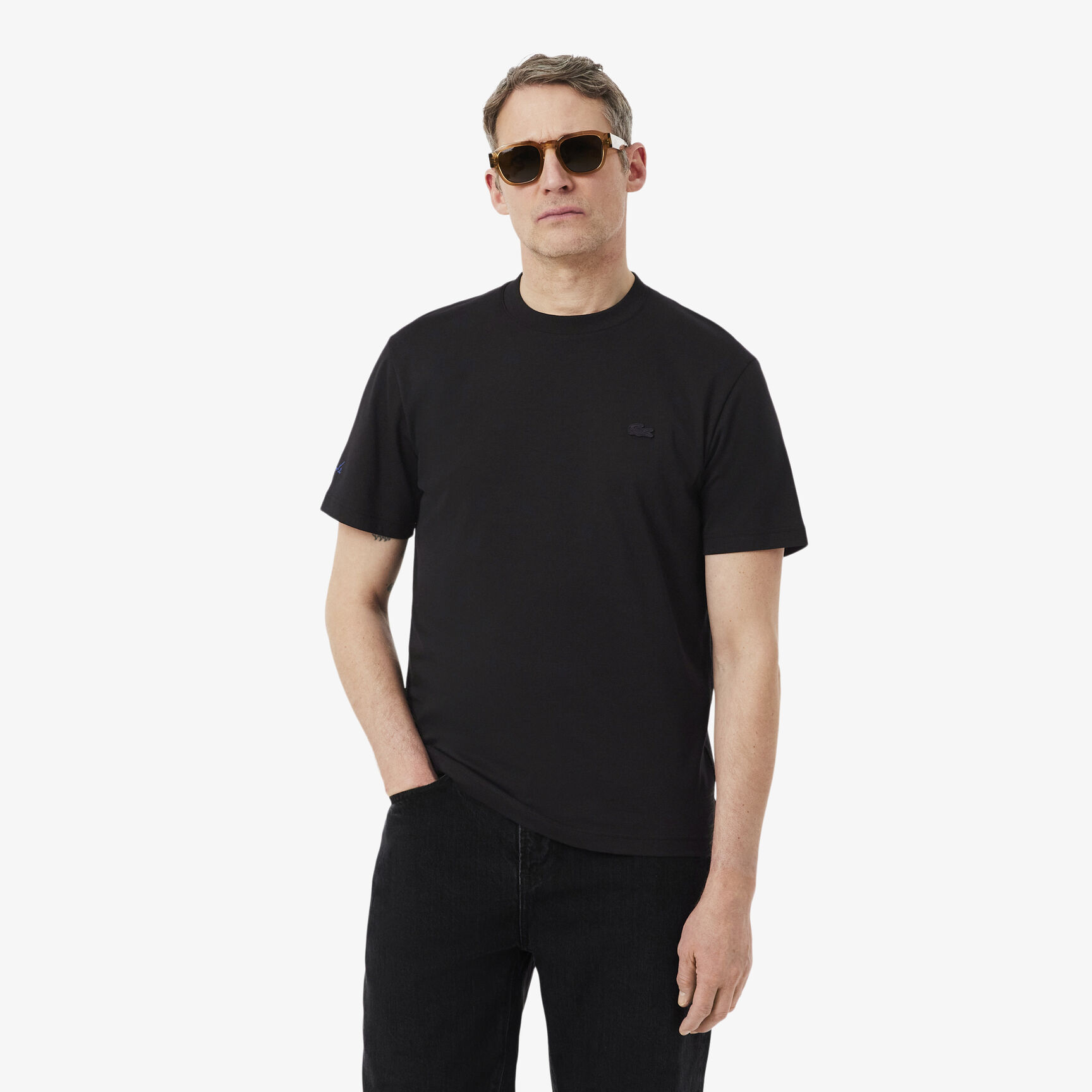 تيشيرت مطرز بشعار الماركة Embroidered Signature T-shirt - TH5931-00-031
