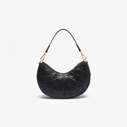 Maheki Embossed Leather Half Moon Purse
